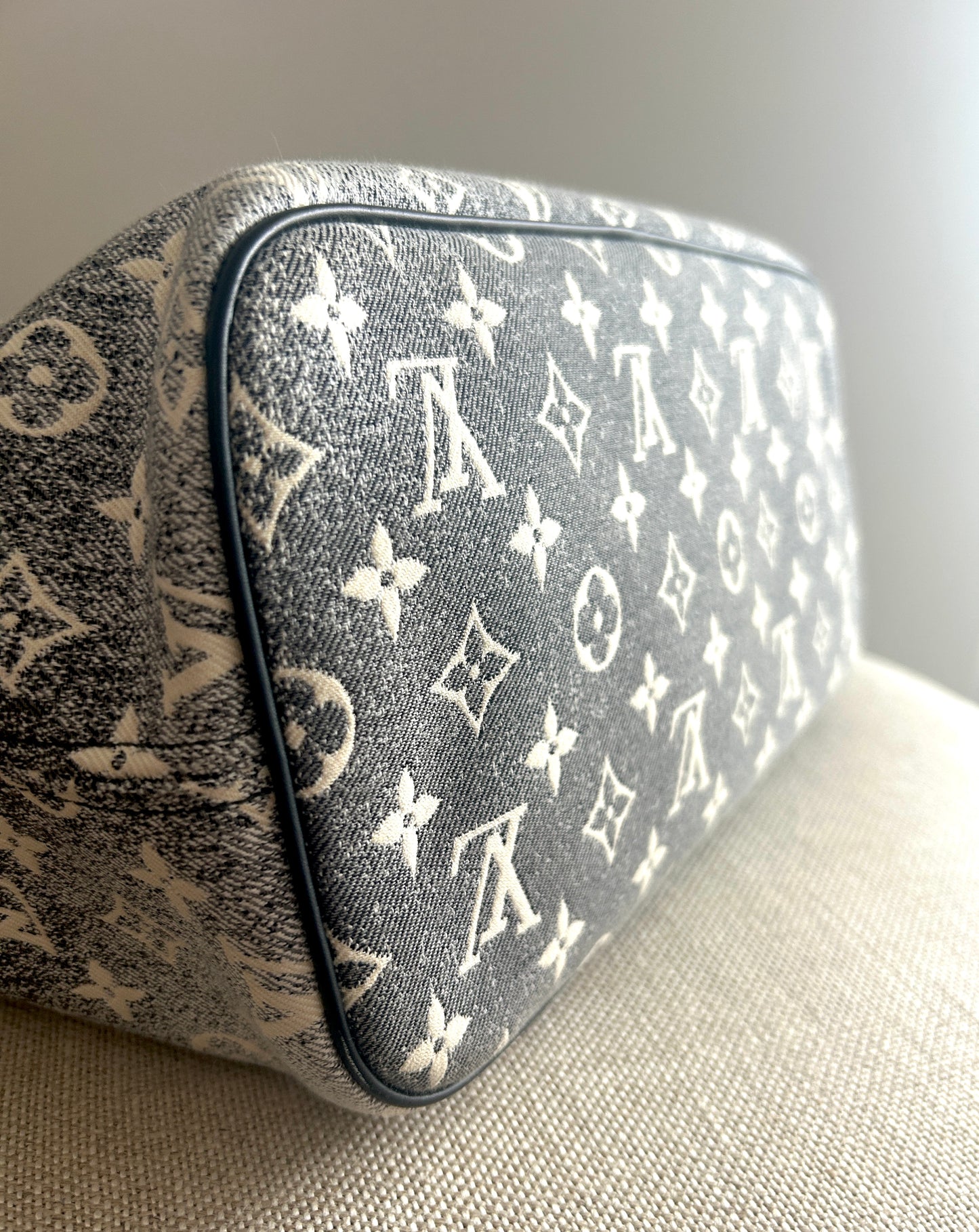 Louis Vuitton Denim Monogram Jacquard Neverfull MM Grey/Black