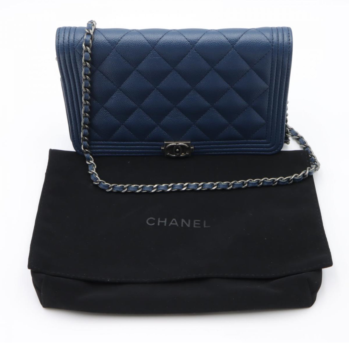Chanel LeBoy WOC Lambskin in Navy Blue