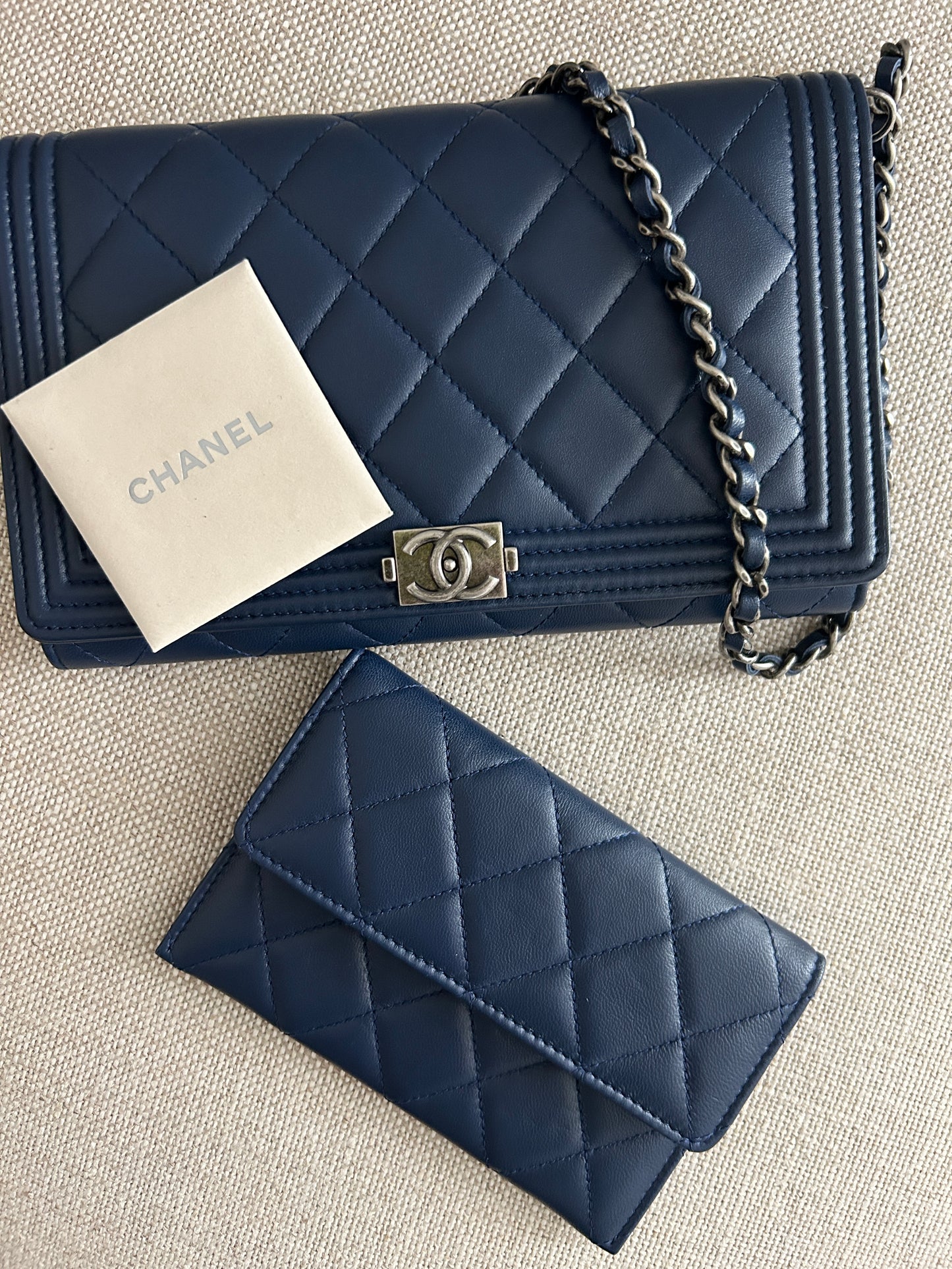 Chanel LeBoy WOC Lambskin in Navy Blue