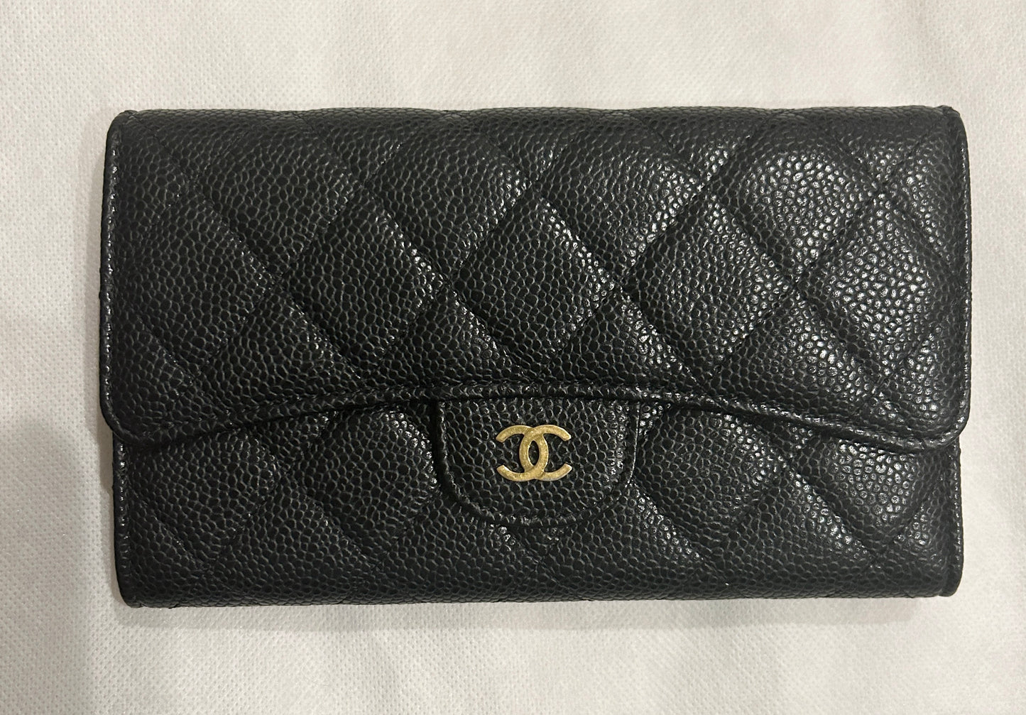 Chanel Caviar Single Flap Wallet