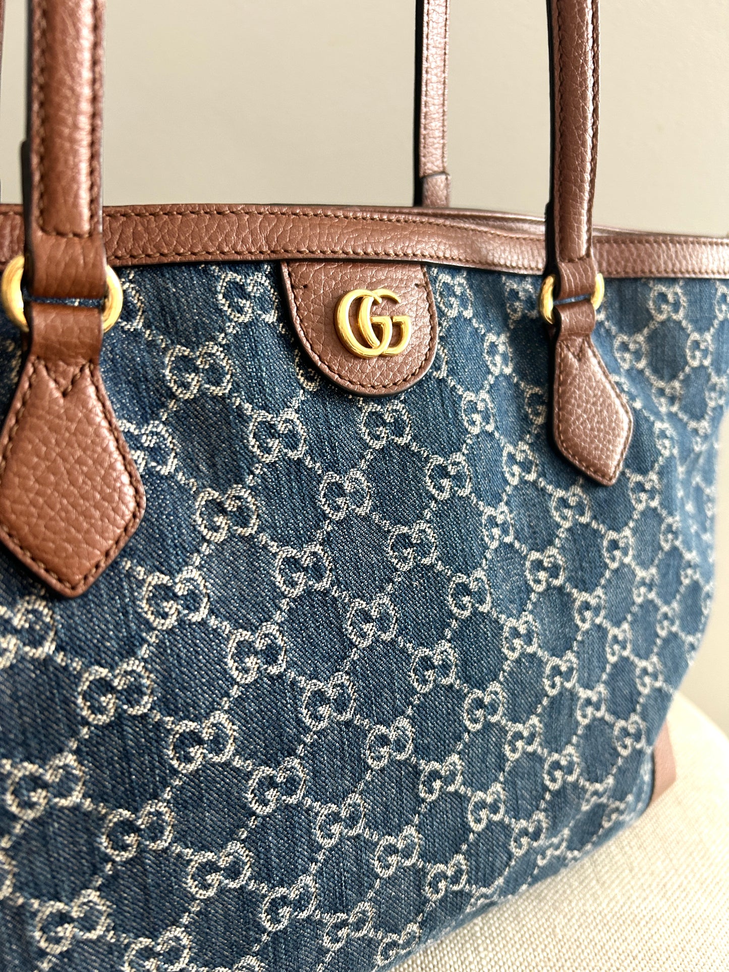 Gucci Ophidia Denim Tote