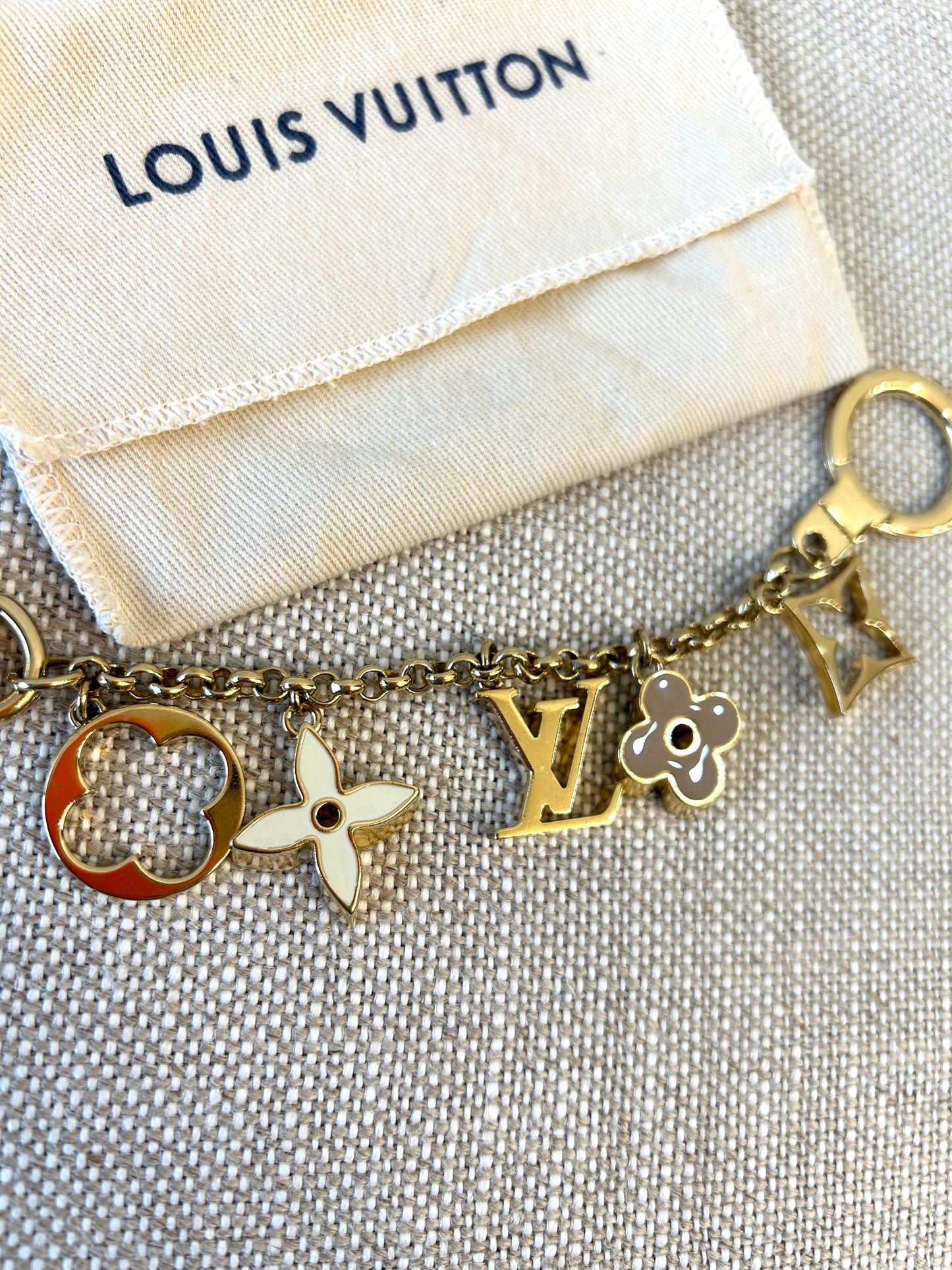 Fleur de Monogram Bag Charm Chain Louis Vuitton