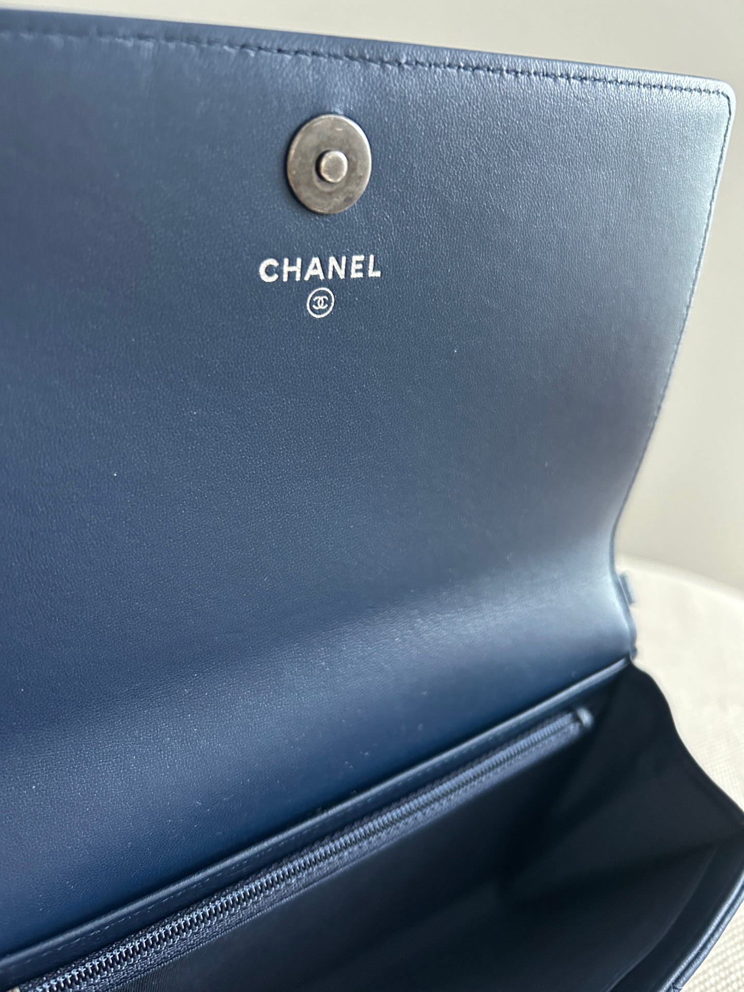 Chanel LeBoy WOC Lambskin in Navy Blue