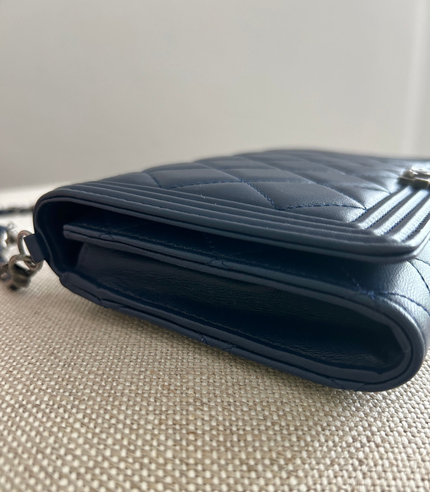 Chanel LeBoy WOC Lambskin in Navy Blue