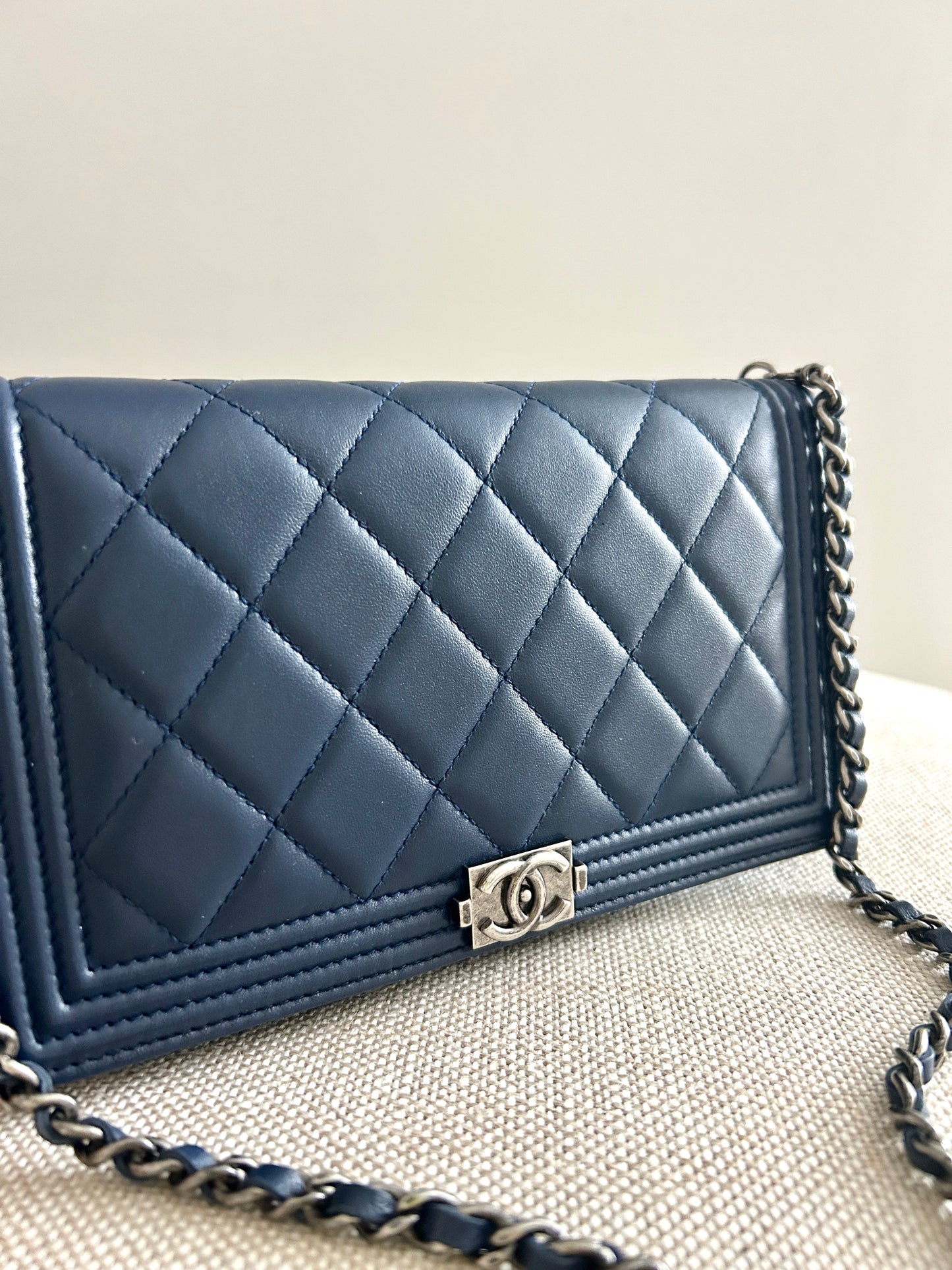 Chanel LeBoy WOC Lambskin in Navy Blue