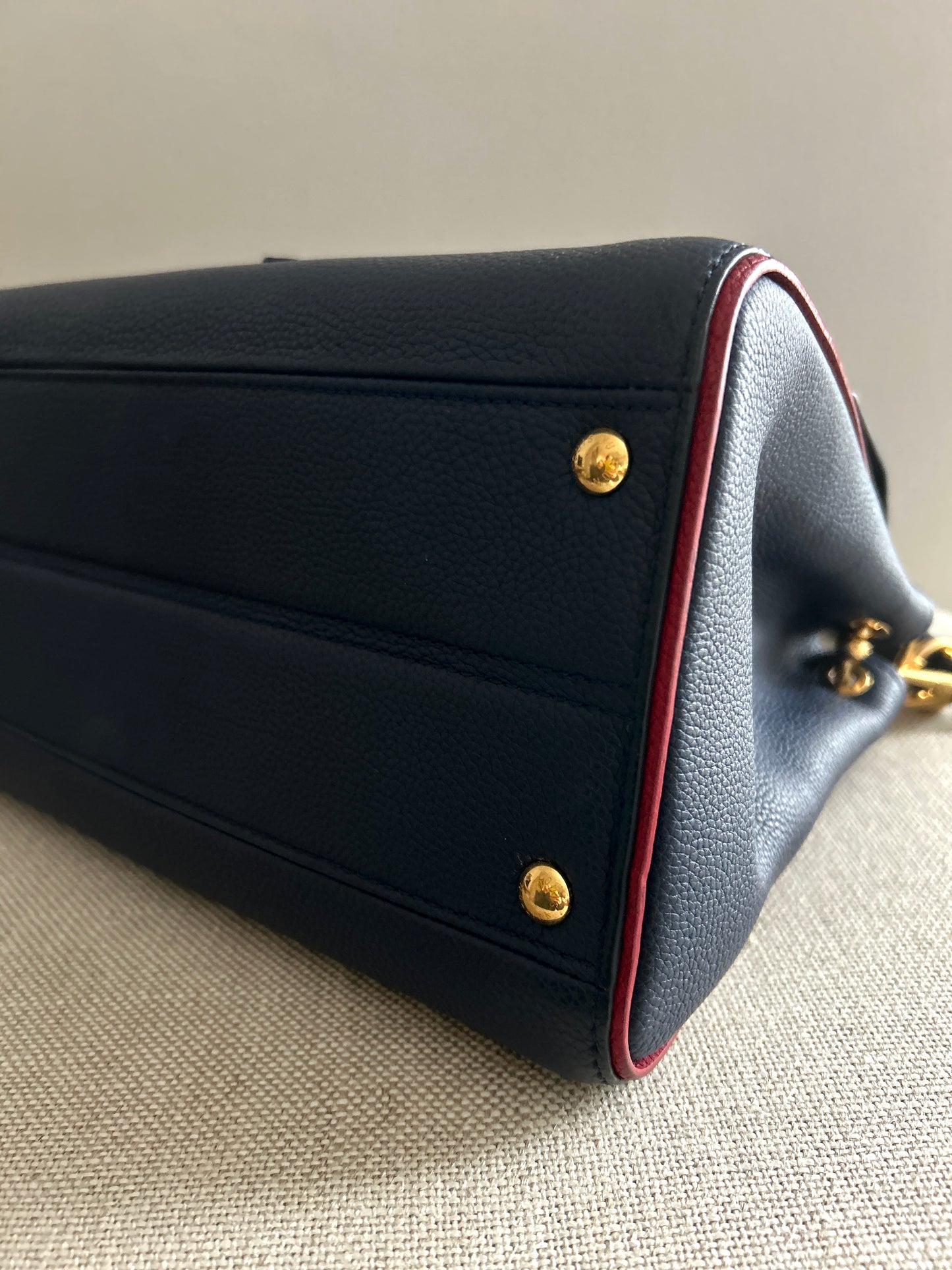 Louis Vuitton Monogram Leather Double V Crossbody Shoulder Bag