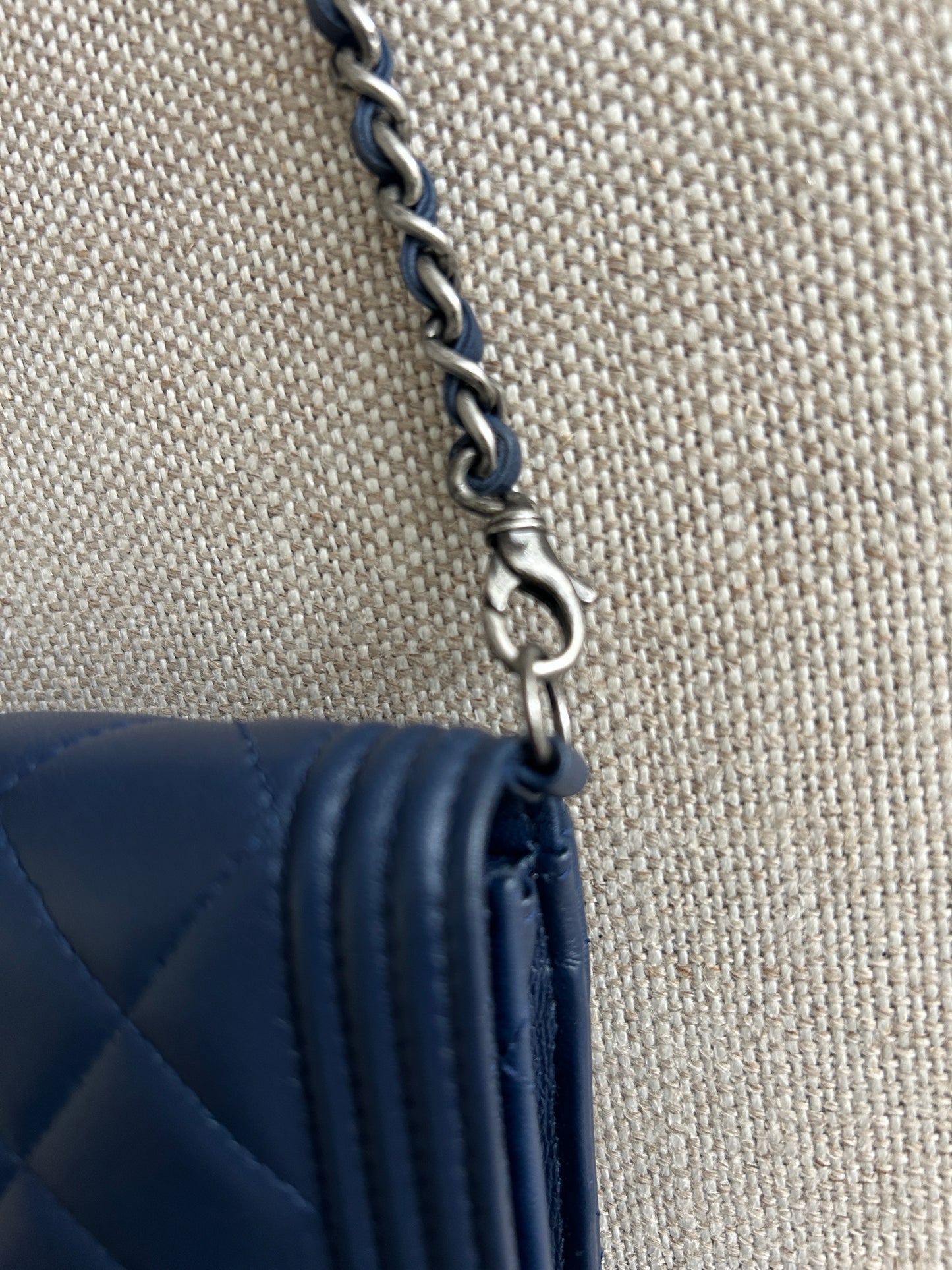 Chanel LeBoy WOC Lambskin in Navy Blue