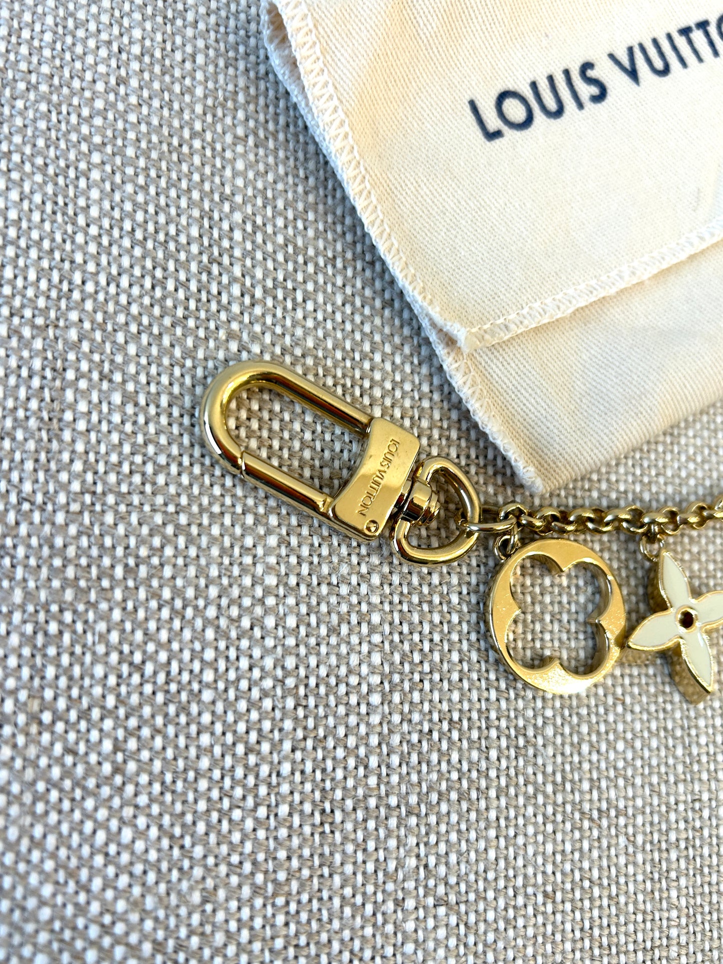 Fleur de Monogram Bag Charm Chain Louis Vuitton