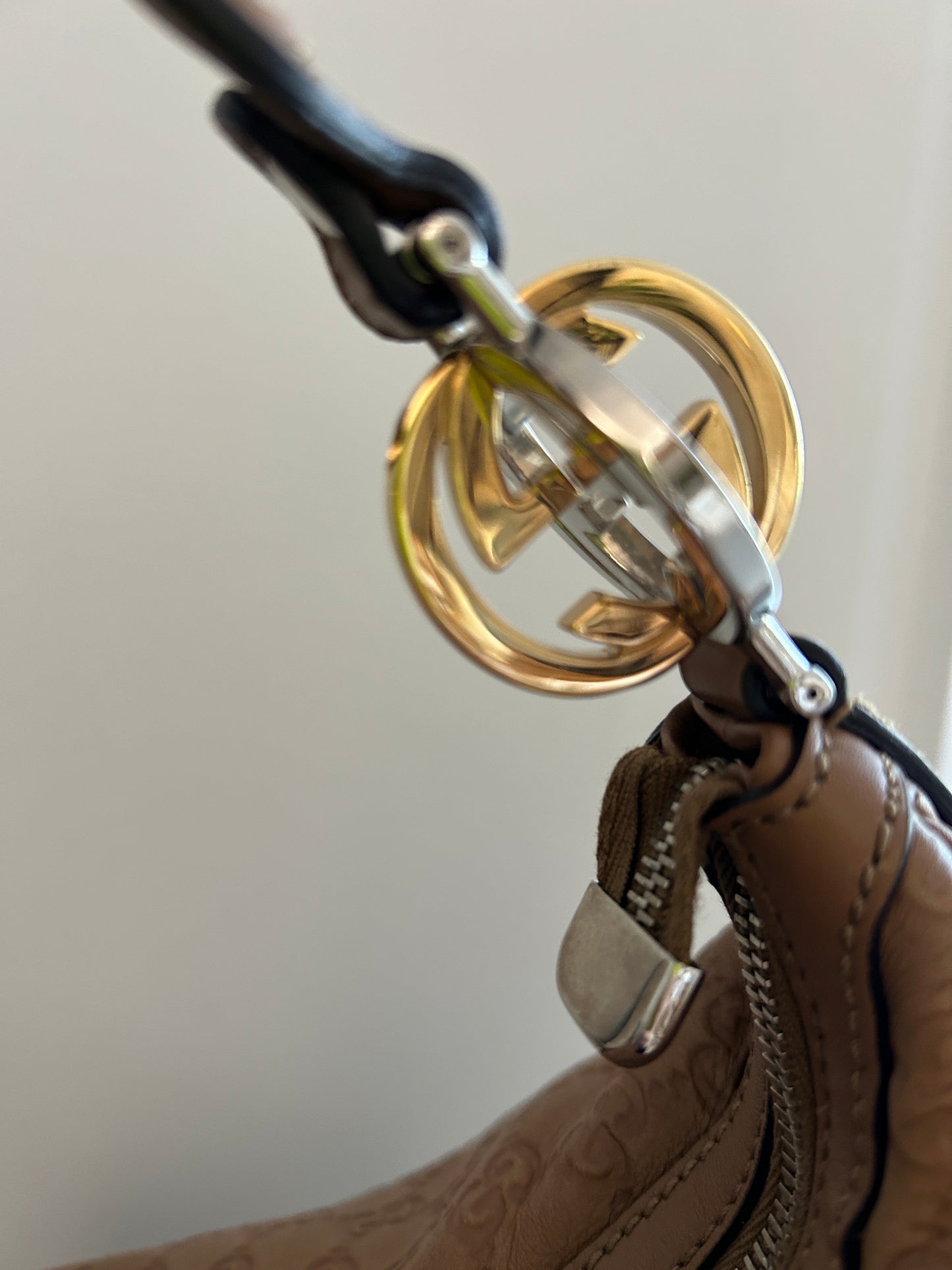 Gucci Brown Guccissimma Leather Twins Hobo