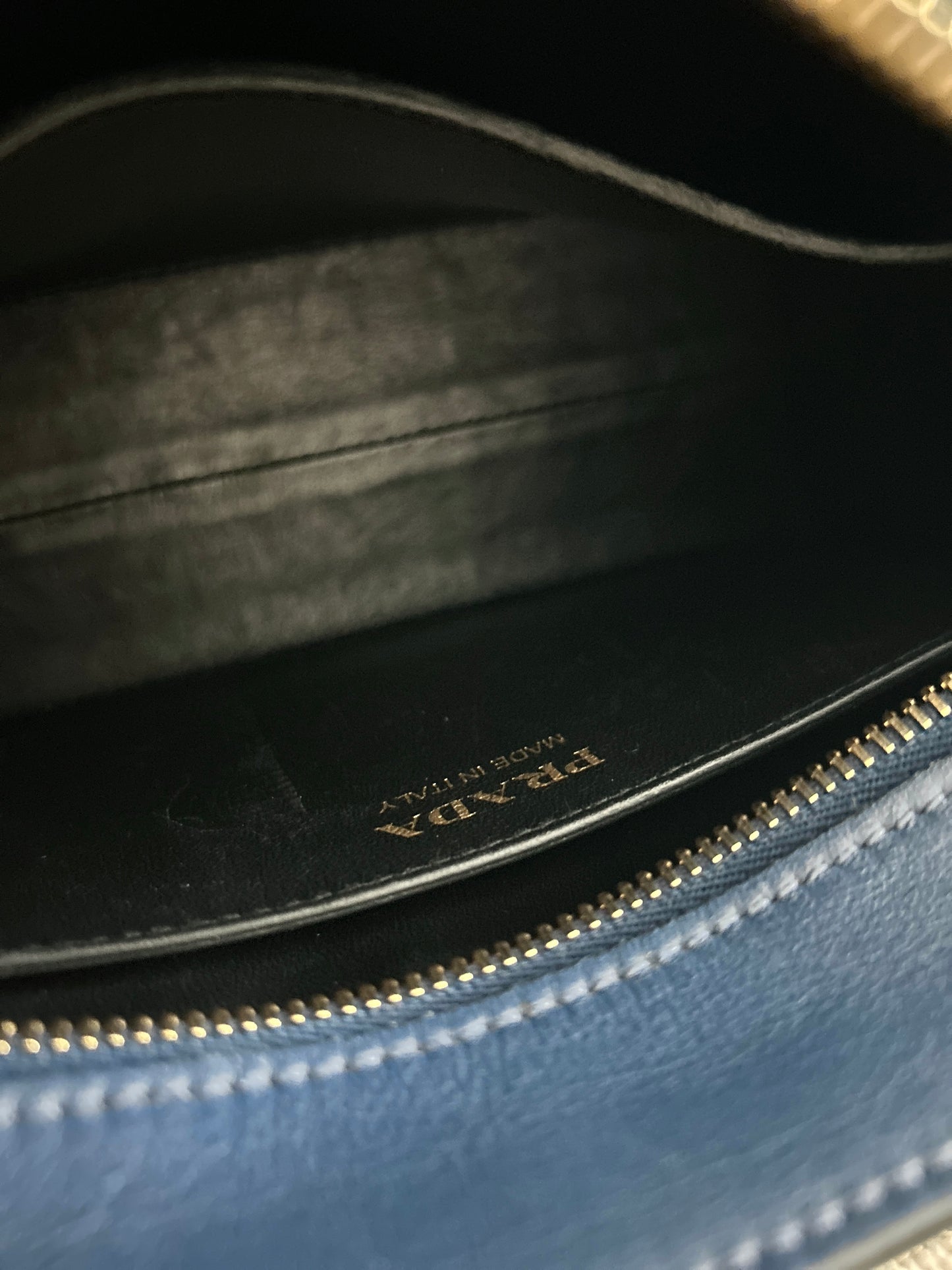 Prada Esplande Leather Handbag in Bluette