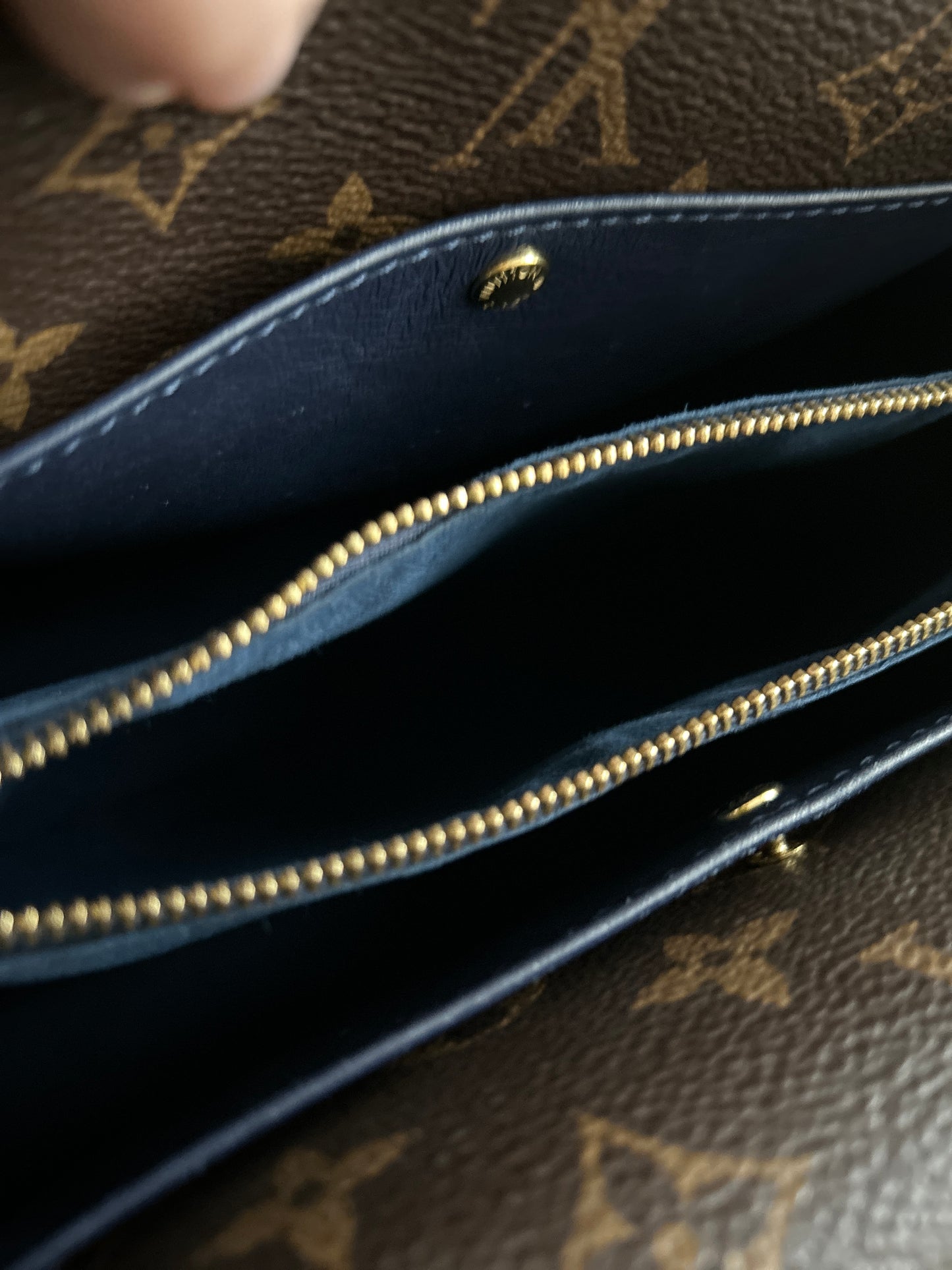 Louis Vuitton Monogram Leather Double V Crossbody Shoulder Bag