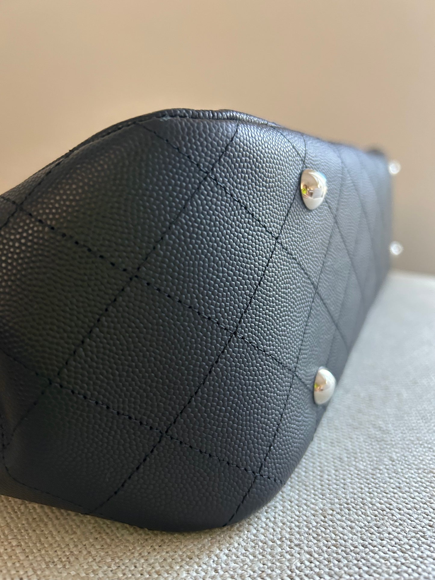 CHANEL BLACK CAVIAR CLASSIC CC LARGE TIMELESS TOTE BAG