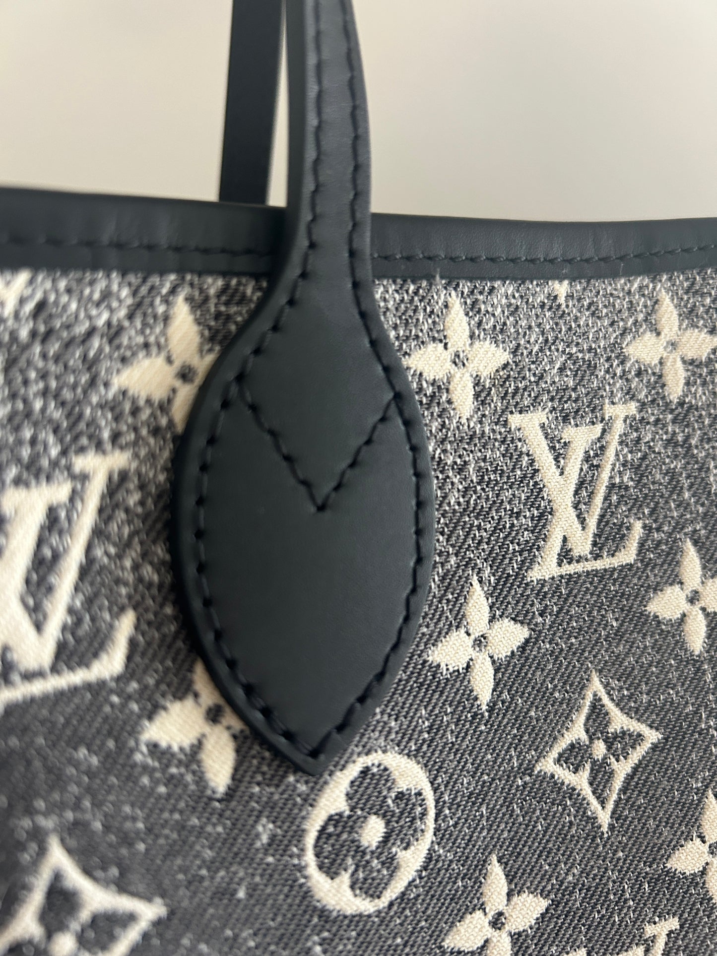 Louis Vuitton Denim Monogram Jacquard Neverfull MM Grey/Black