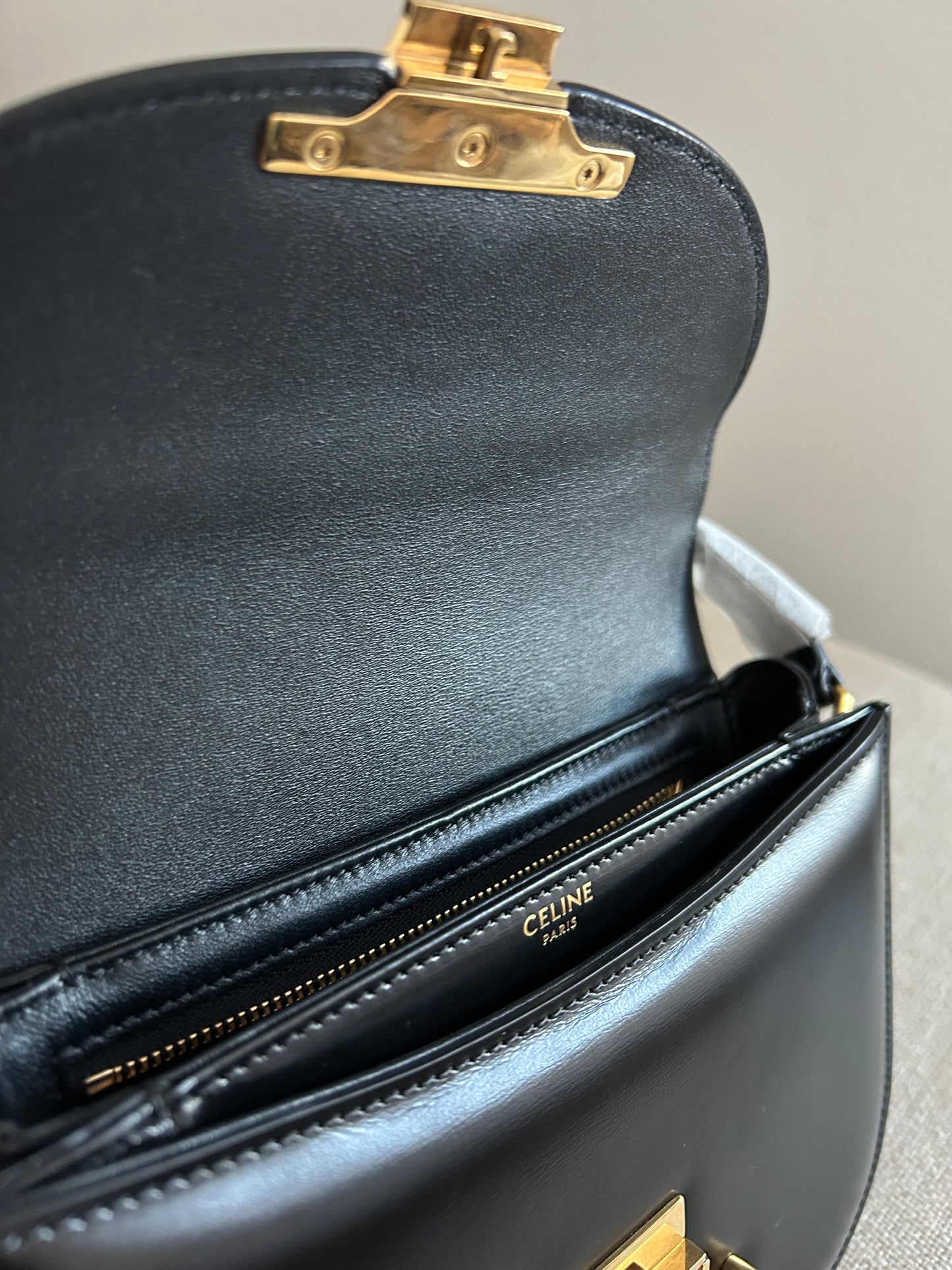 Celine Besace Clea in Shiny Calfskin