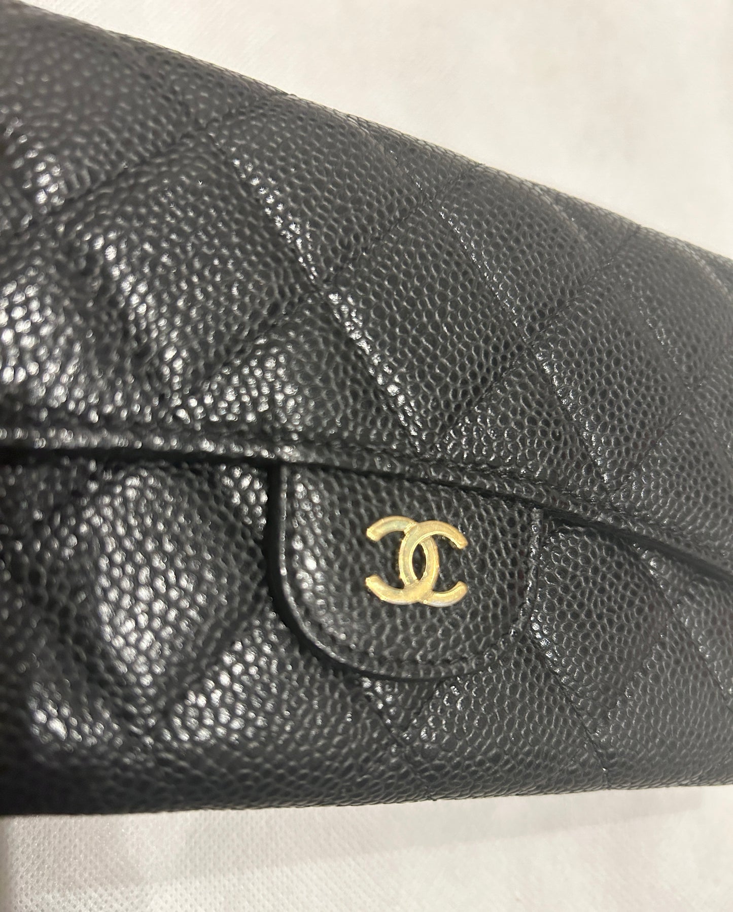 Chanel Caviar Single Flap Wallet