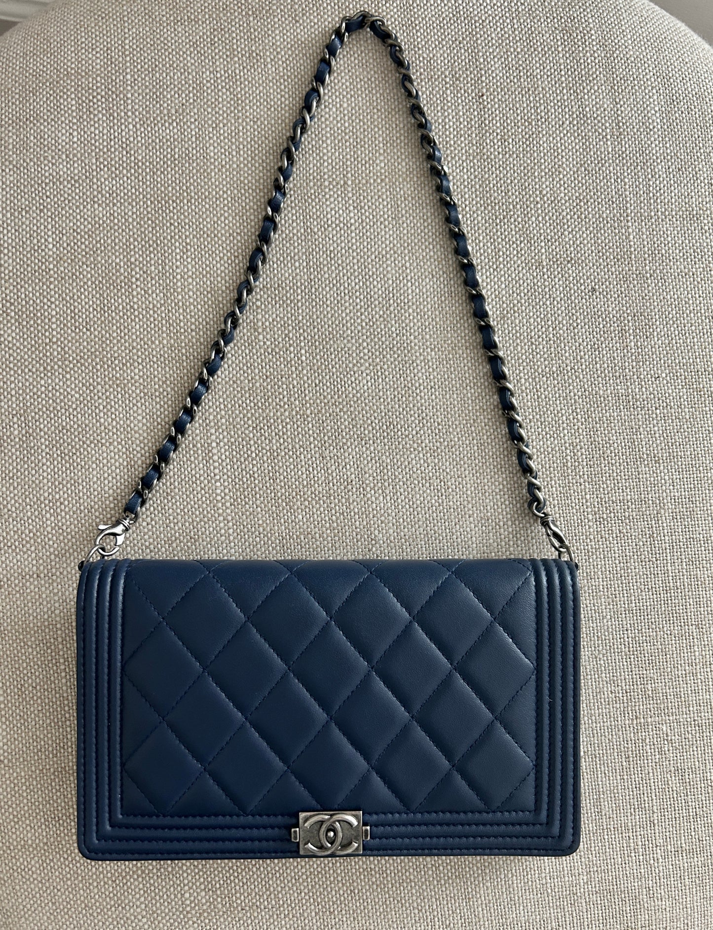 Chanel LeBoy WOC Lambskin in Navy Blue