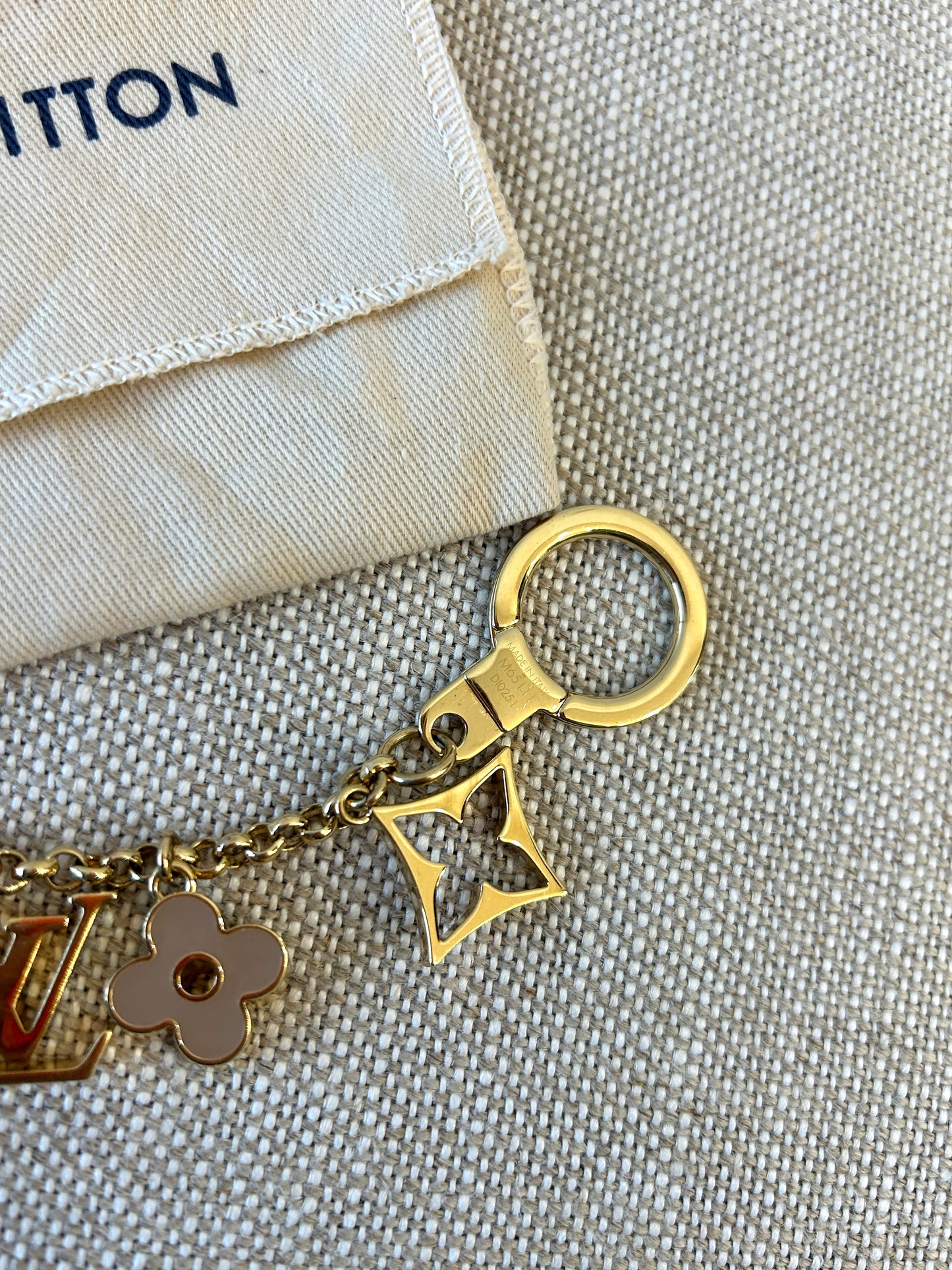 Fleur de Monogram Bag Charm Chain Louis Vuitton