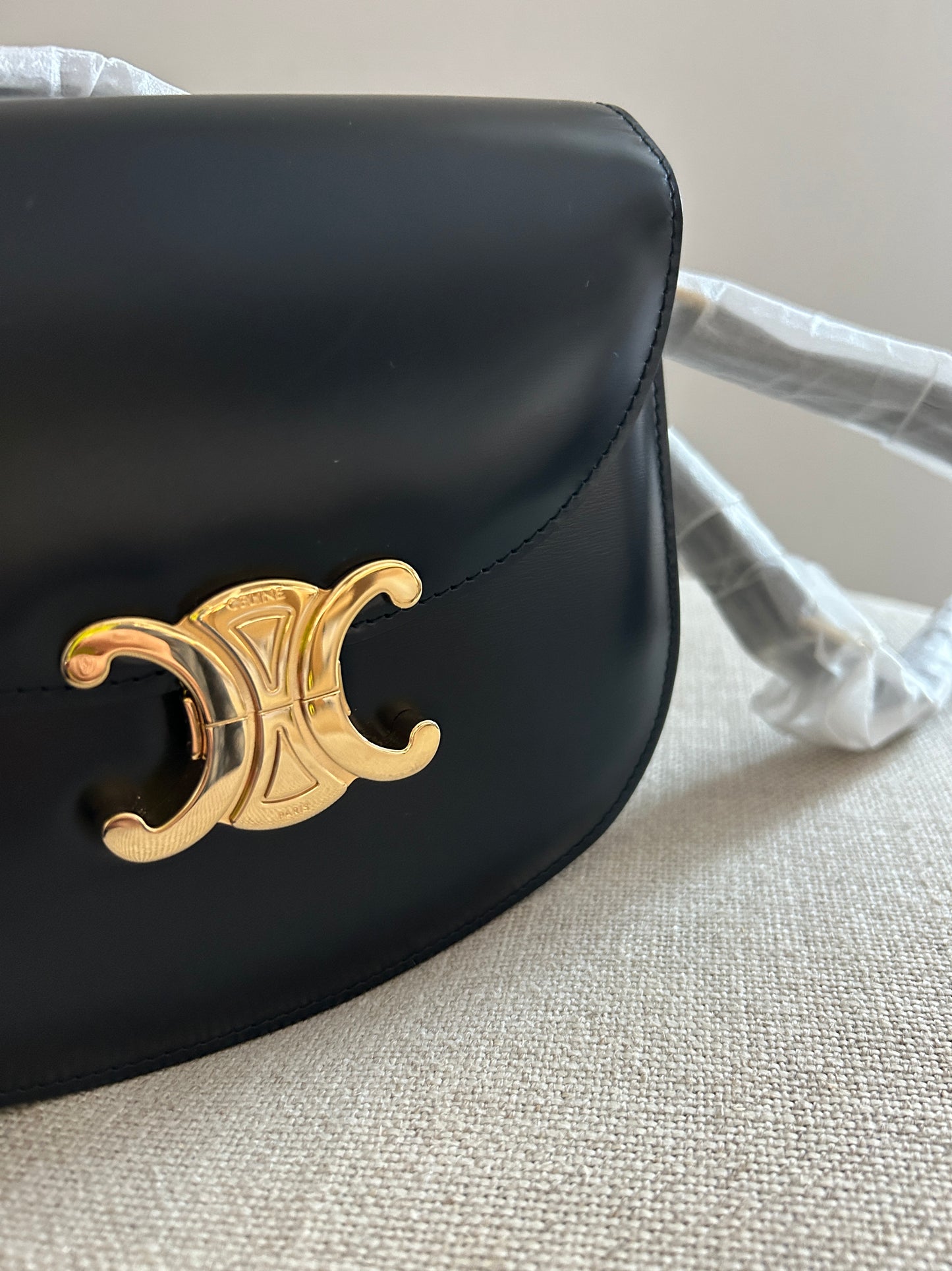 Celine Besace Clea in Shiny Calfskin