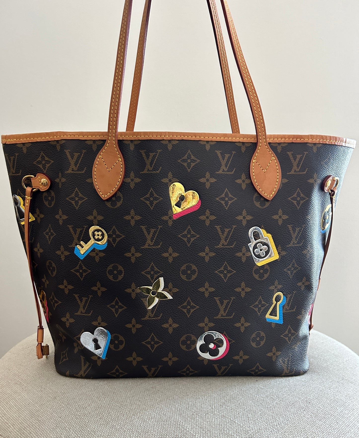 Louis Vuitton Neverfull Limited Edition Love Lock Monogram MM