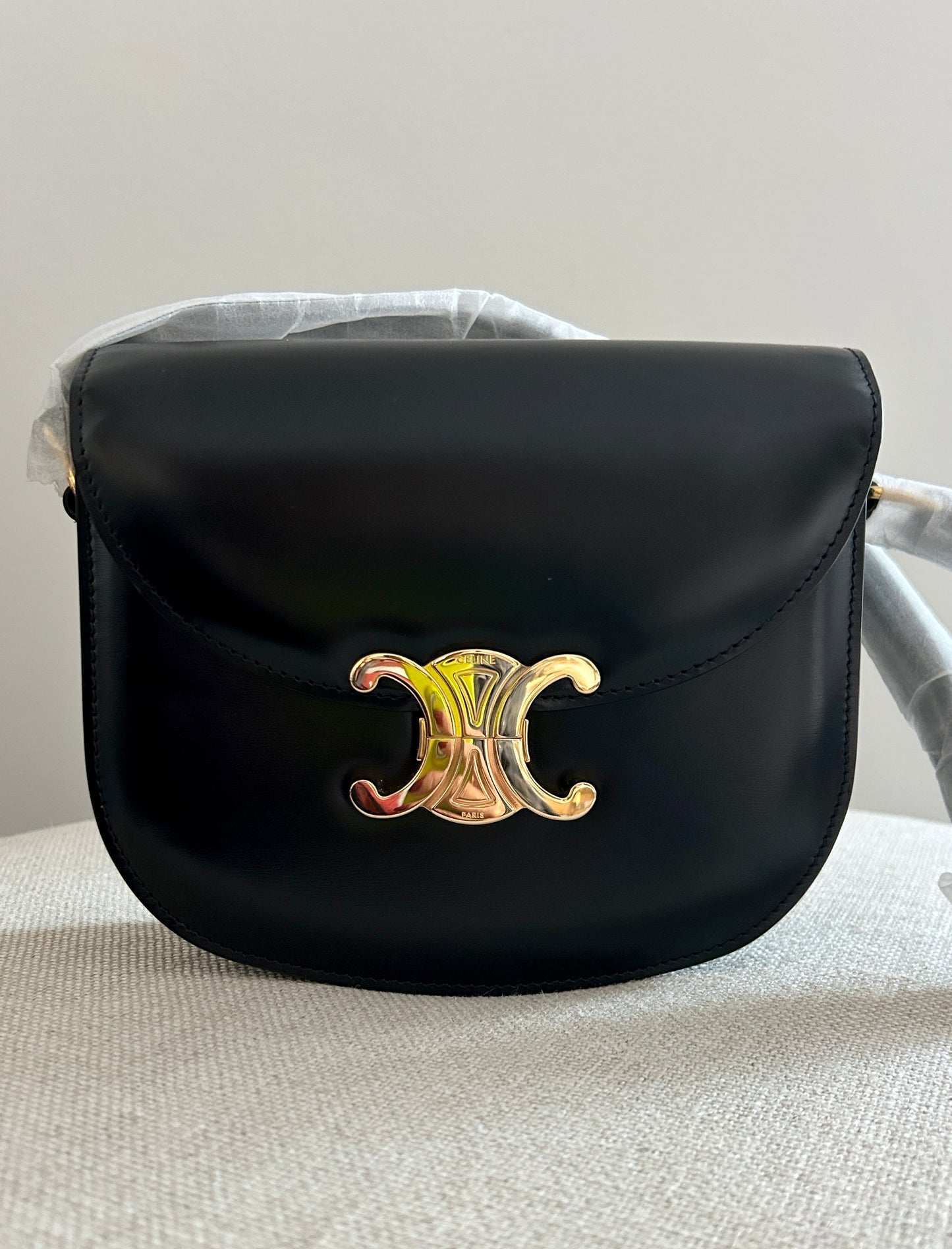 Celine Besace Clea in Shiny Calfskin