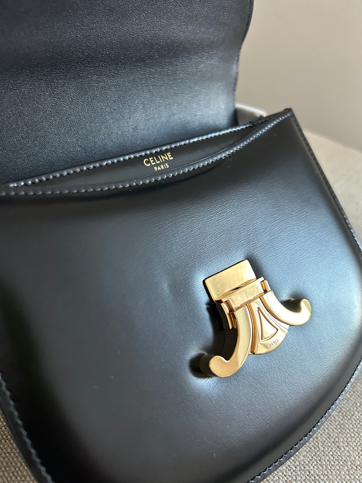Celine Besace Clea in Shiny Calfskin