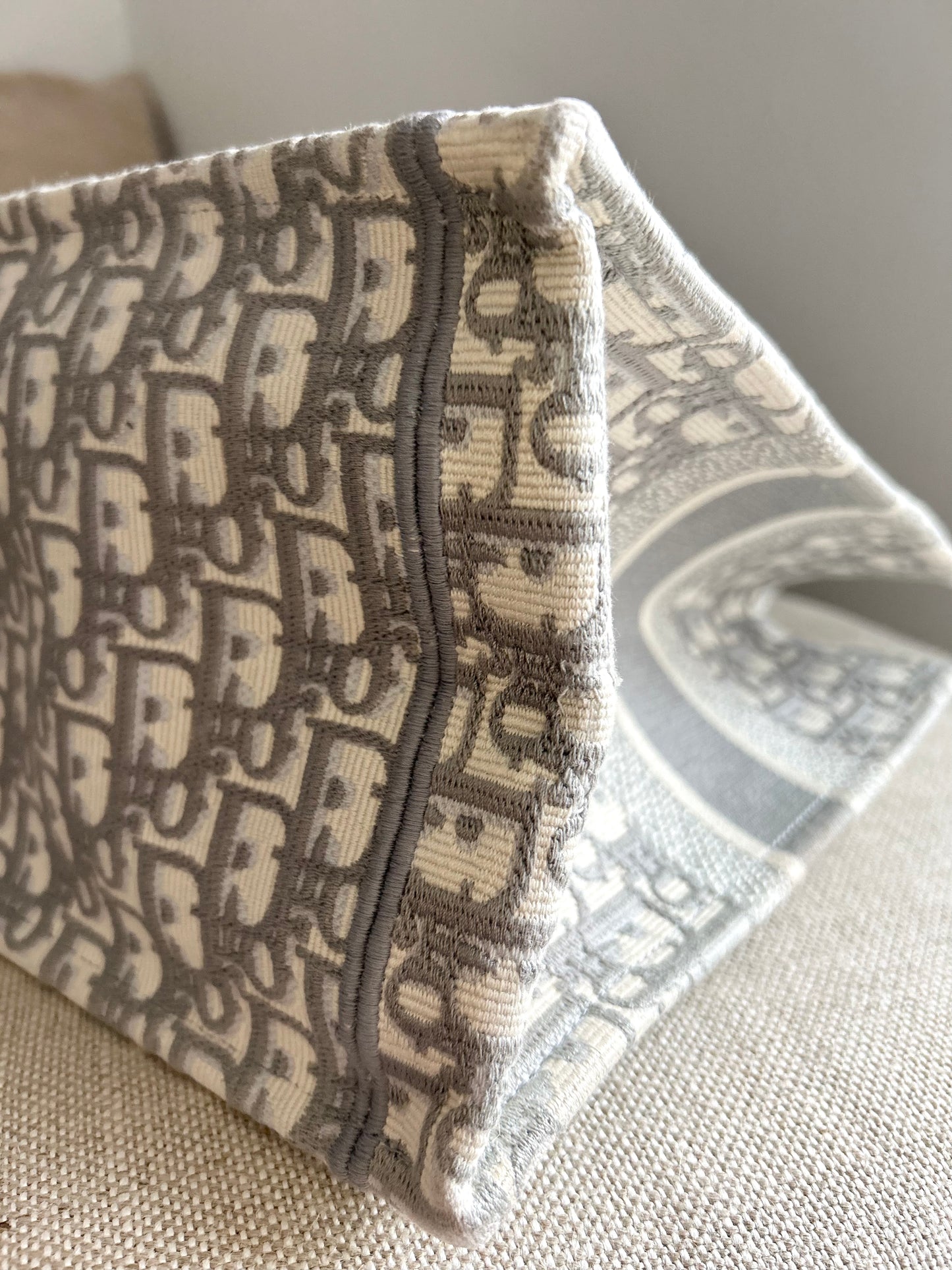 Dior Medium Book Tote, Oblique Embroidered