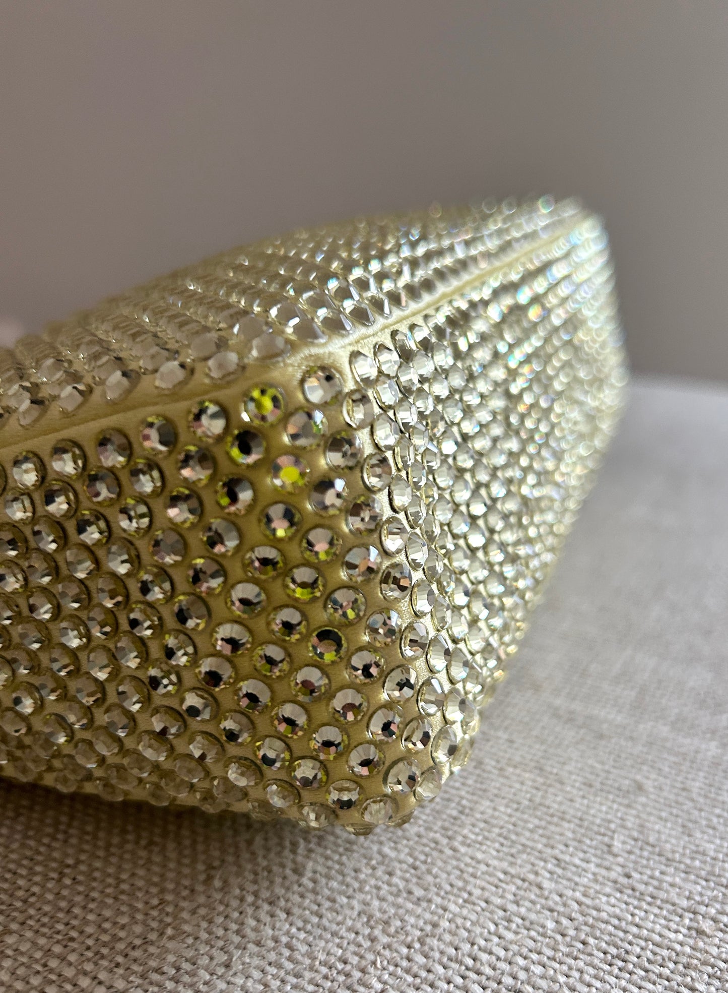 Prada Satin Crystal Mini Re-Edition 2000 Bag in Color Ananas