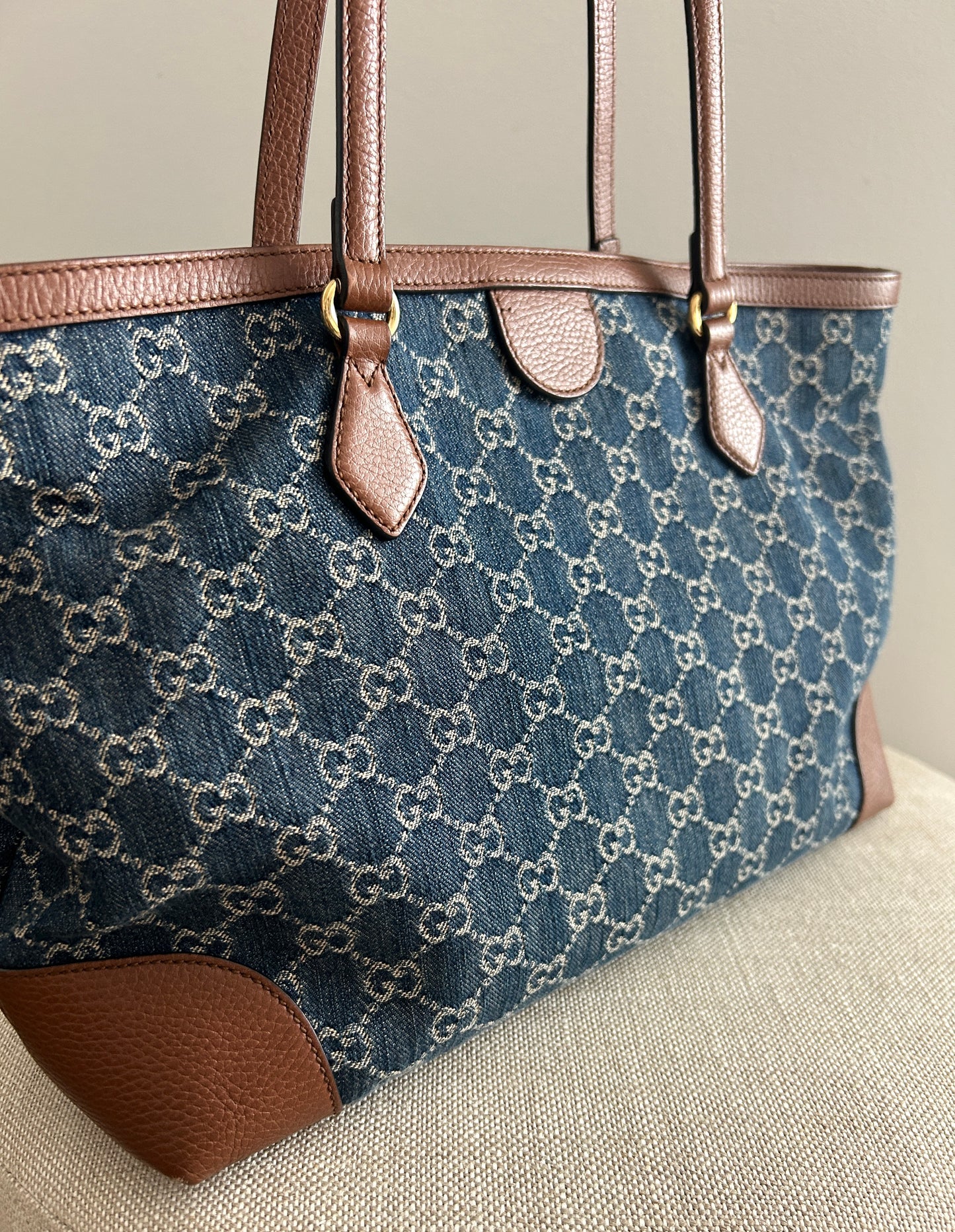 Gucci Ophidia Denim Tote