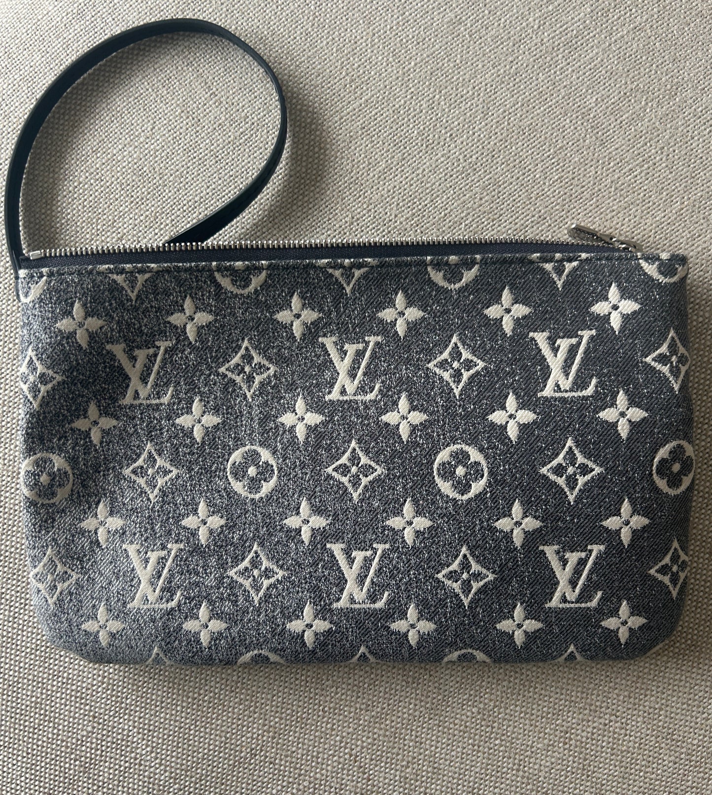 Louis Vuitton Denim Monogram Jacquard Neverfull MM Grey/Black
