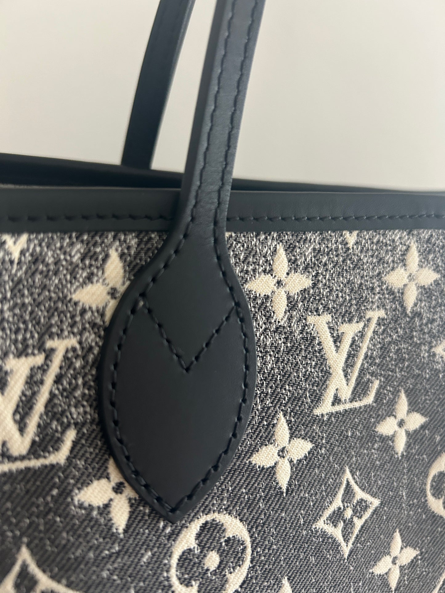 Louis Vuitton Denim Monogram Jacquard Neverfull MM Grey/Black