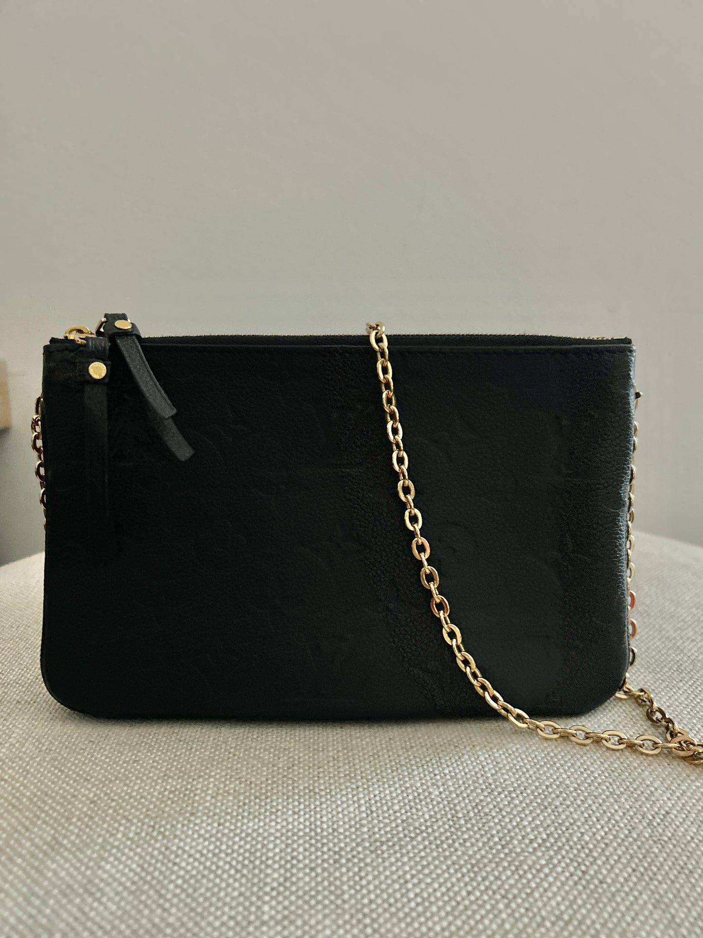 Louis Vuitton Empreinte Double Zip Pochette Black