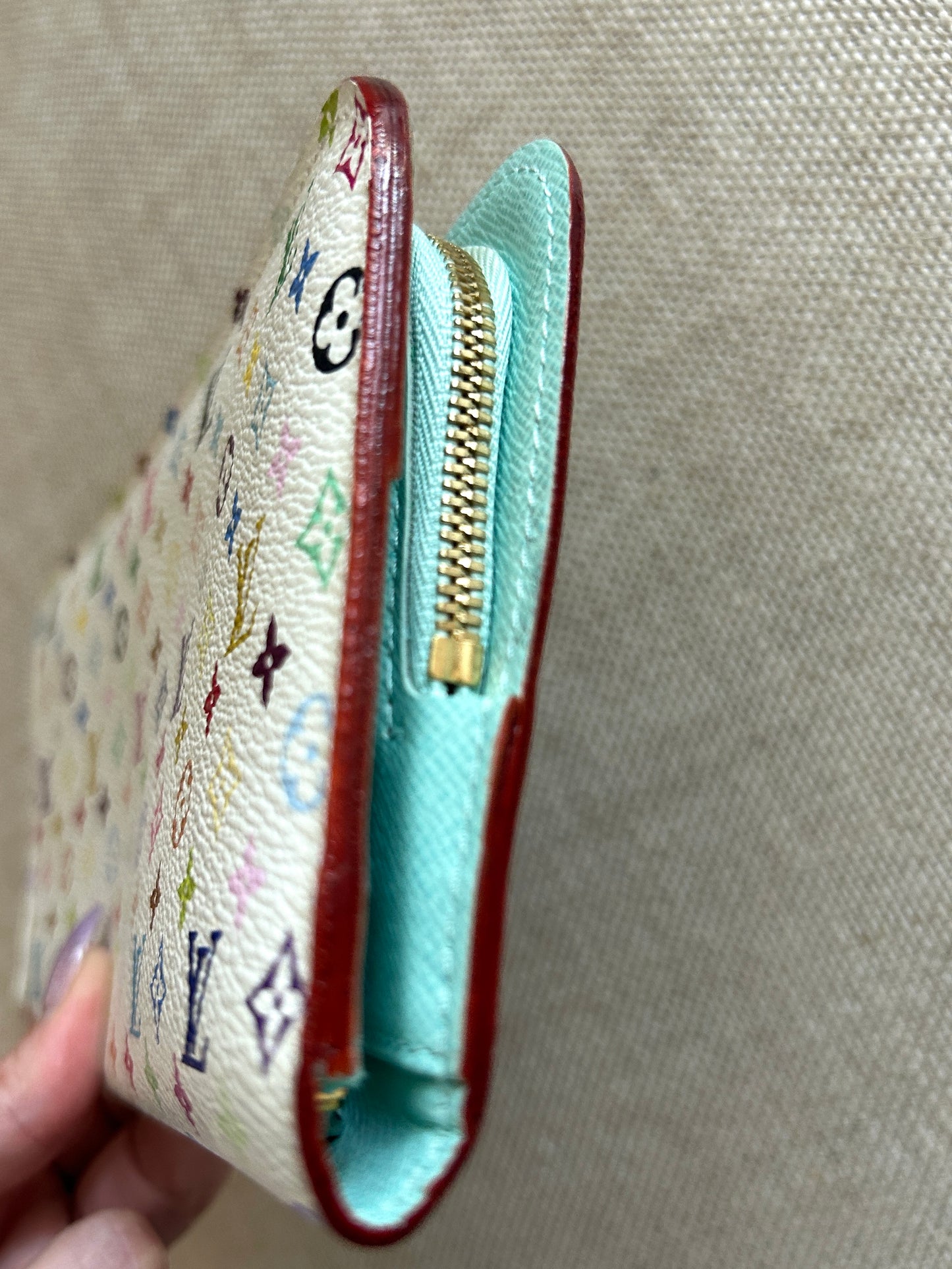 Louis Vuitton Murakami Insolite Wallet (light blue interior)