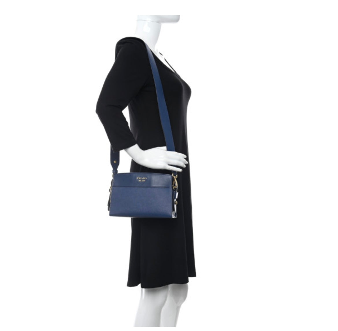 Prada Esplande Leather Handbag in Bluette