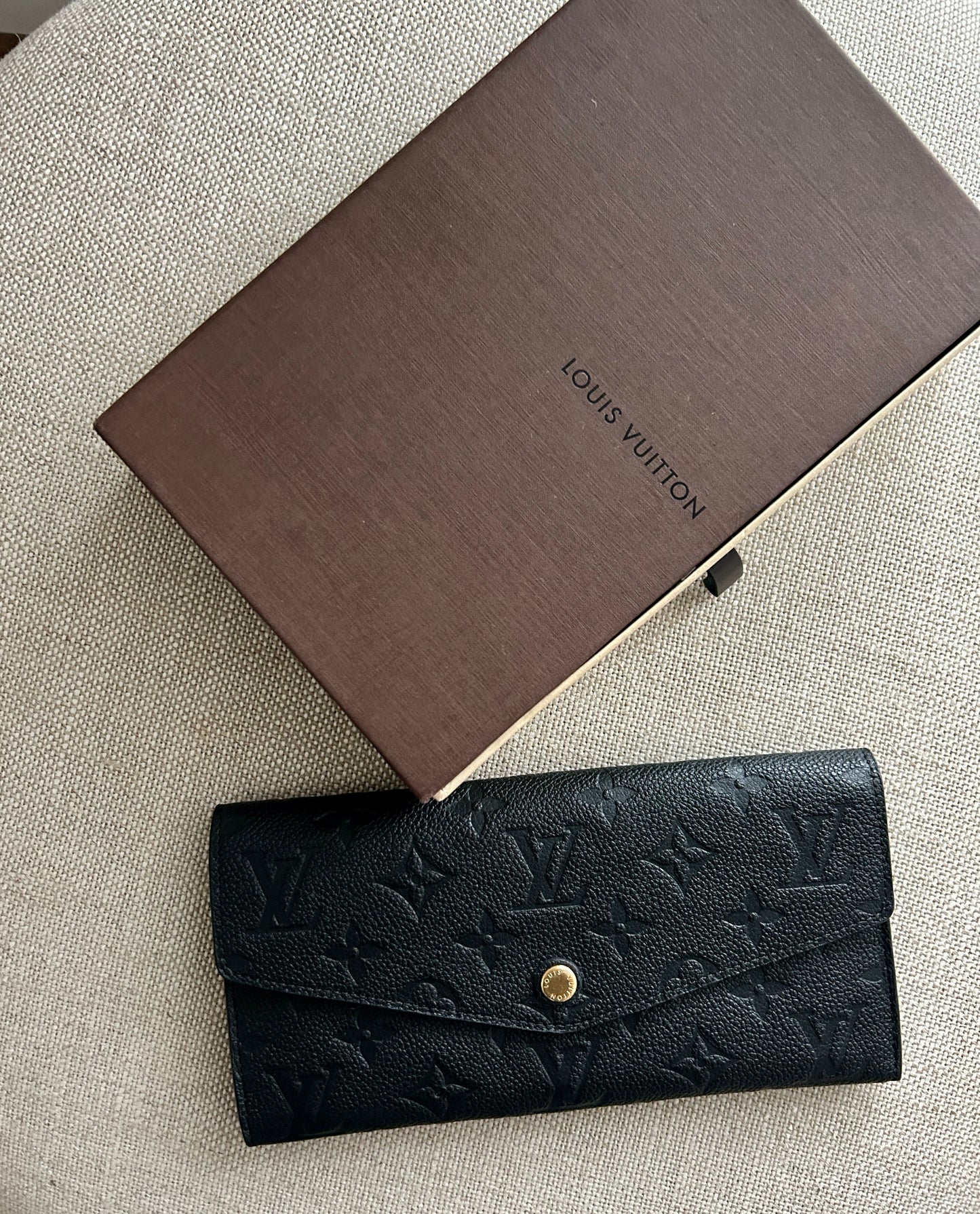 Louis Vuitton Sarah Wallet in Black Empreinte