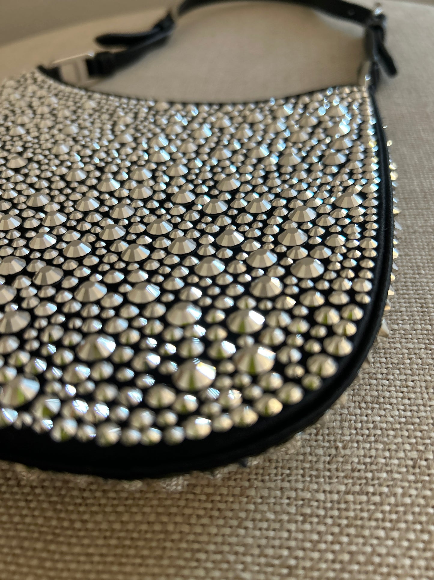 Prada Cleo Satin Bag With Crystals