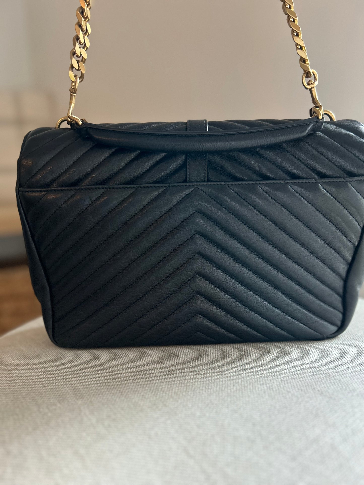 YSL College Large Quilted Shoulder Bag