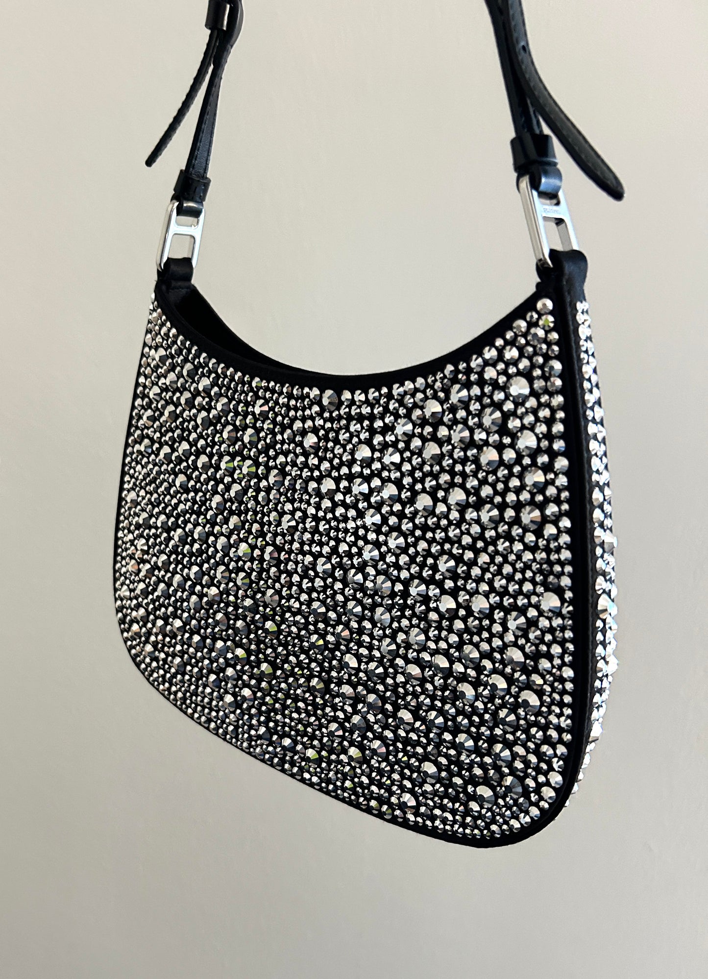 Prada Cleo Satin Bag With Crystals