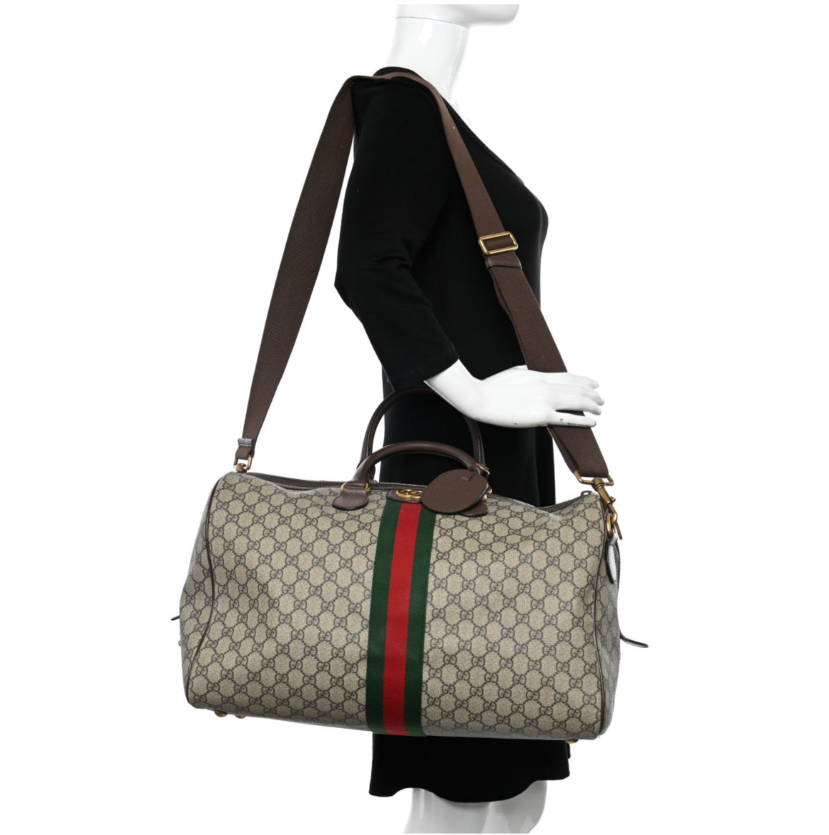 Gucci Savoy Carry On Duffle Bag GG Coated Canvas Medium - Unisex