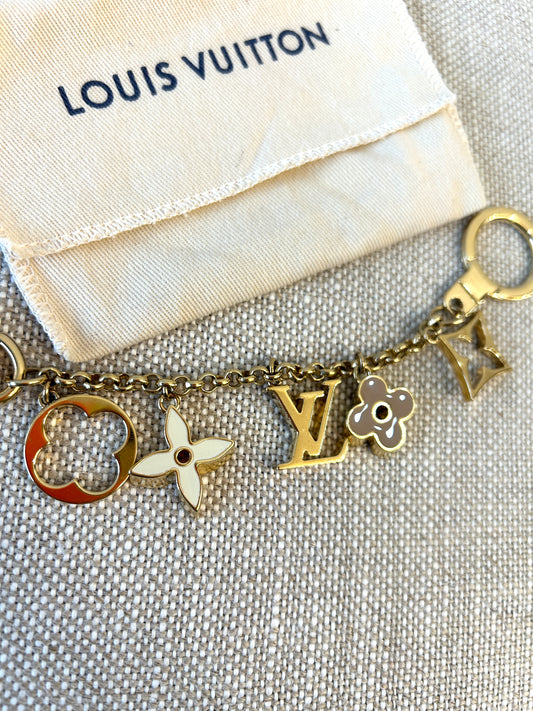 Fleur de Monogram Bag Charm Chain Louis Vuitton