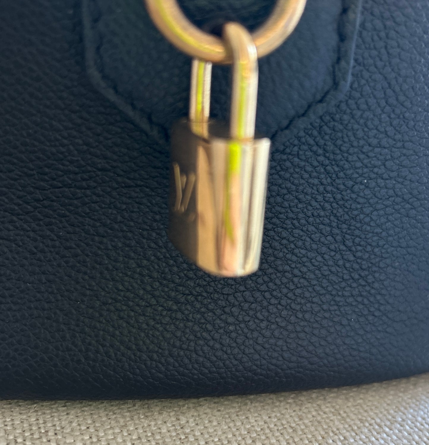 Louis Vuitton Black Monogram Empreinte Leather Speedy Bandouliere 25