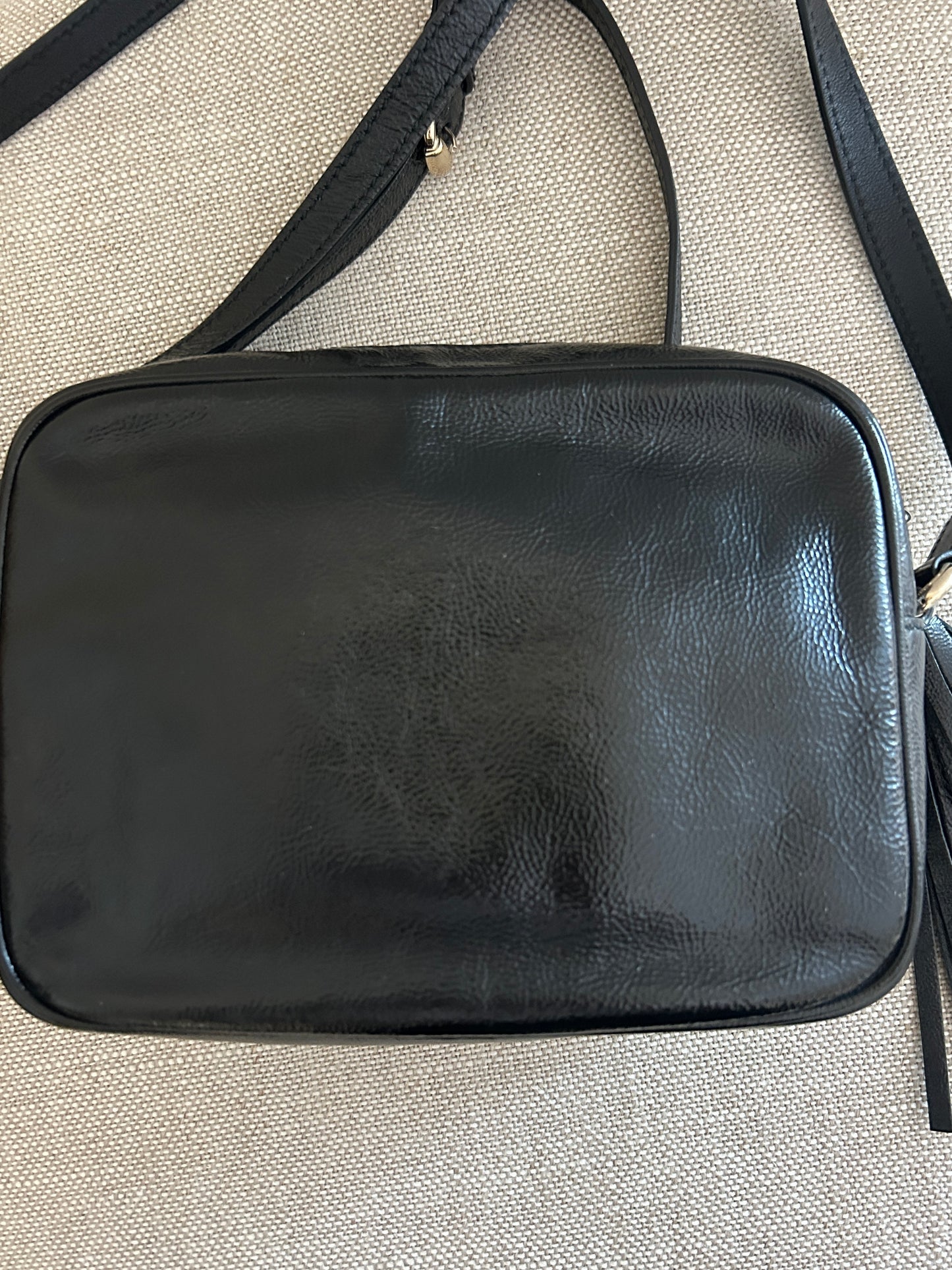 Gucci Vernice Naplack Small Soho Disco Bag Black