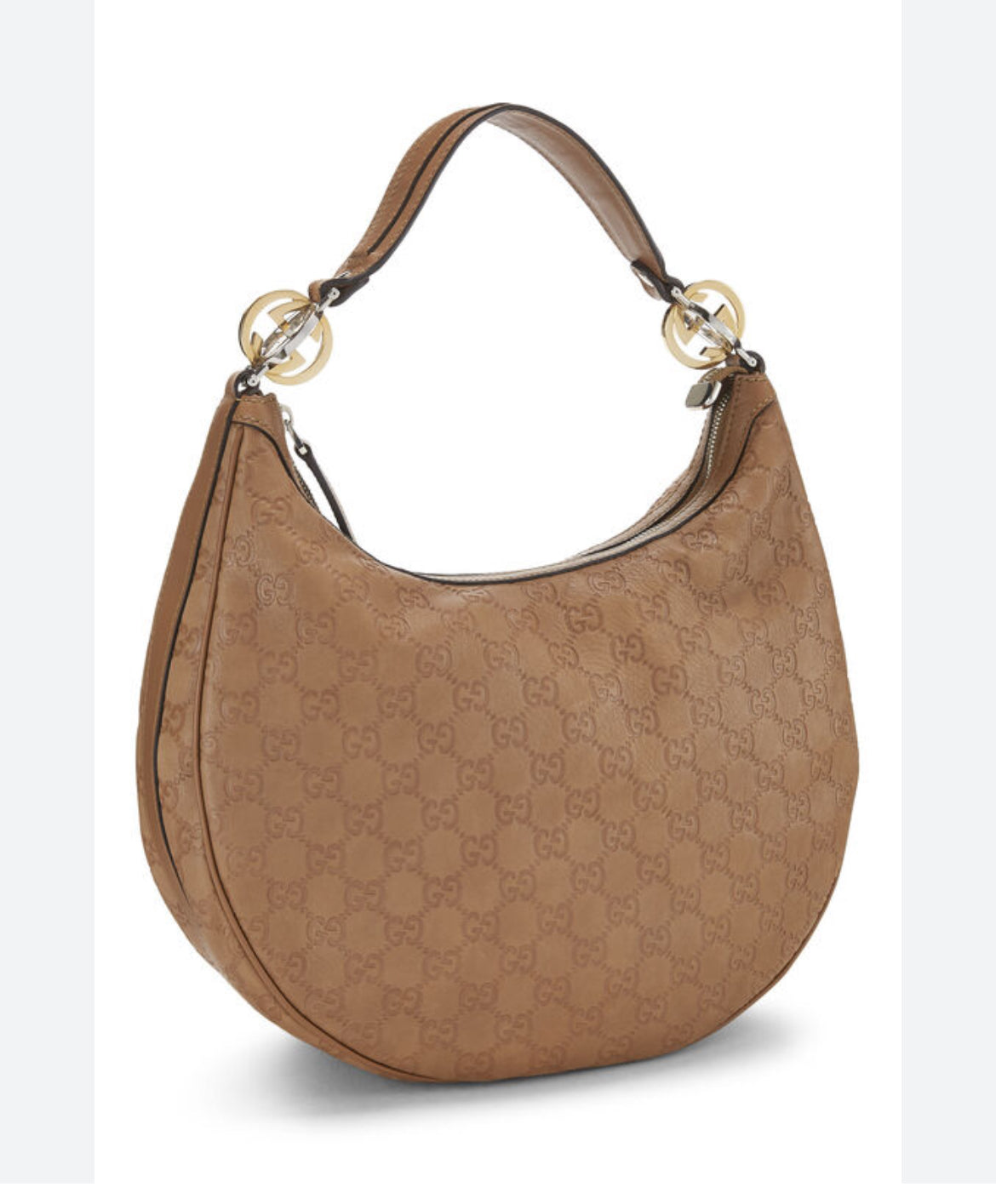 Gucci Brown Guccissimma  Leather Twins Hobo