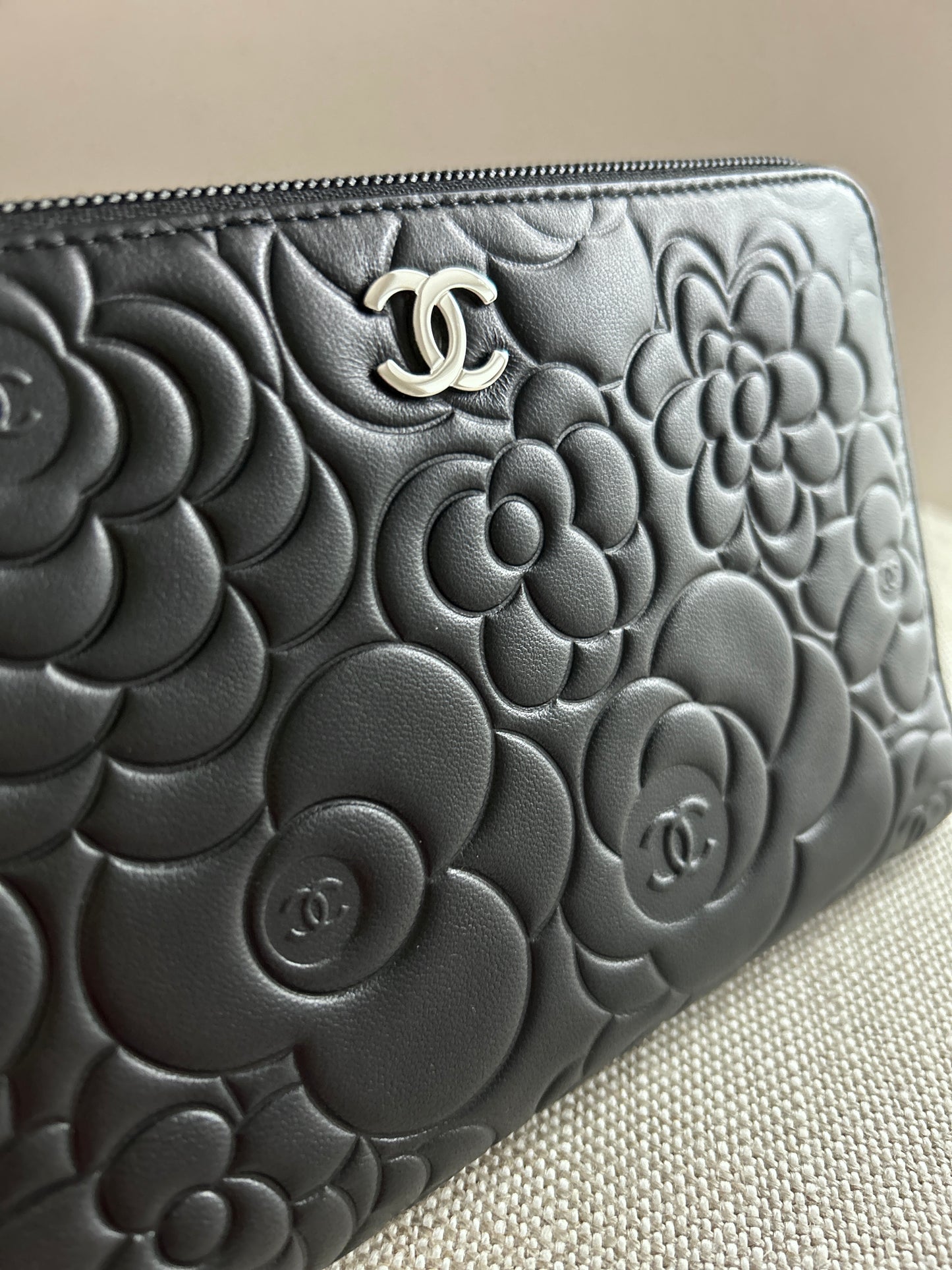 Chanel Camellia Wrap Around Zip Wallet