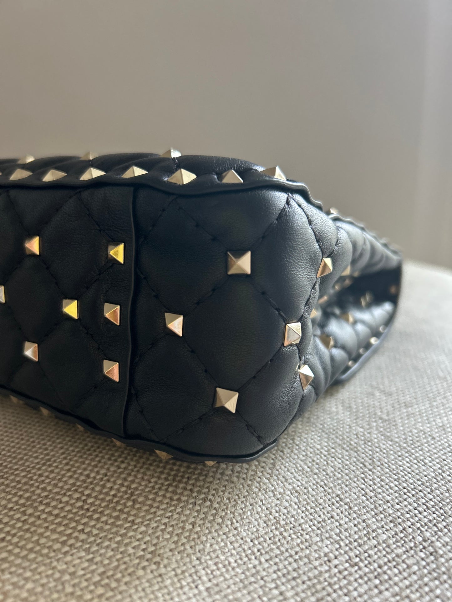 Valentino Black Rockstud Flap Bag