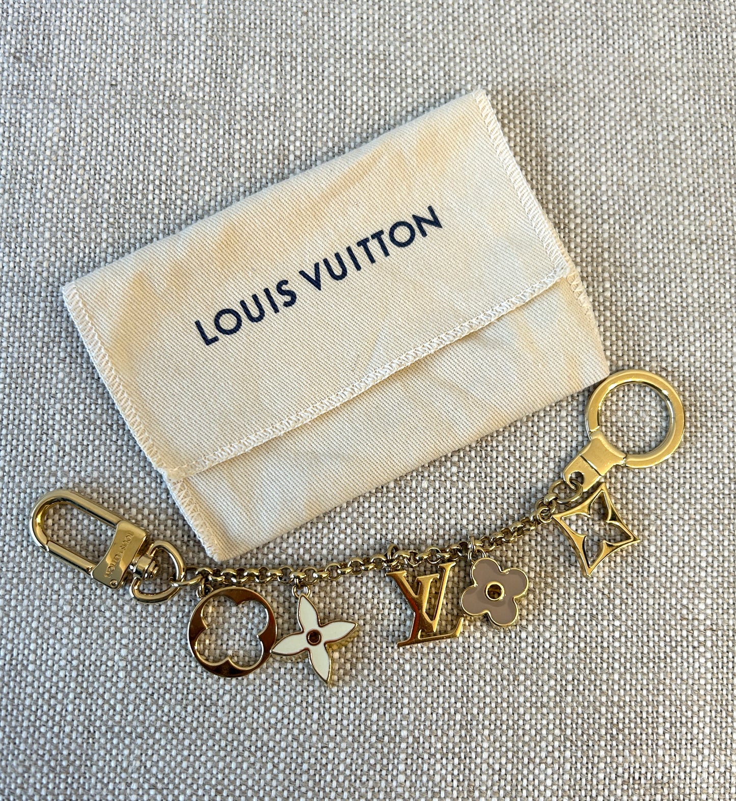 Fleur de Monogram Bag Charm Chain Louis Vuitton