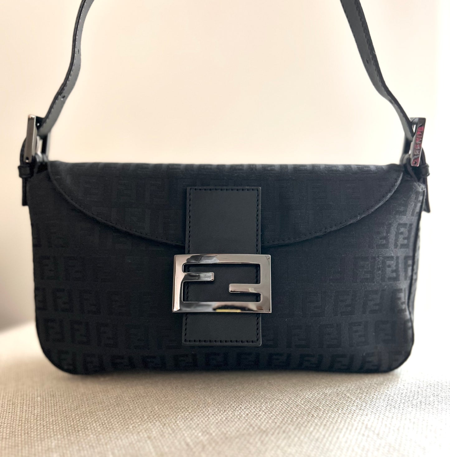 Fendi Baguette Canvas Black