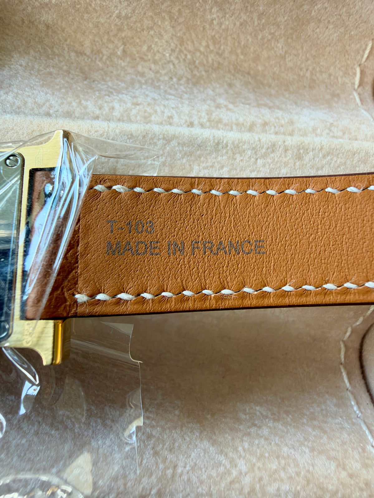 Hermès Heure H Watch Brown Epsom Leather Gold HH1.201 Ladies 21mm Original Box, Factory Film  - Unworn / Authentic (retail $4,250.00)