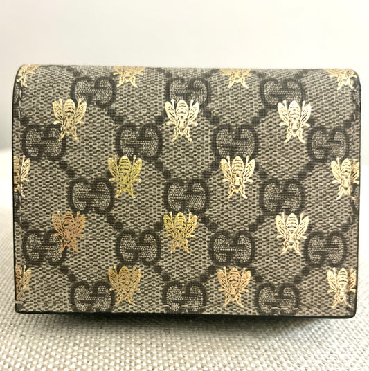 GG Supreme Bees Card Case Wallet