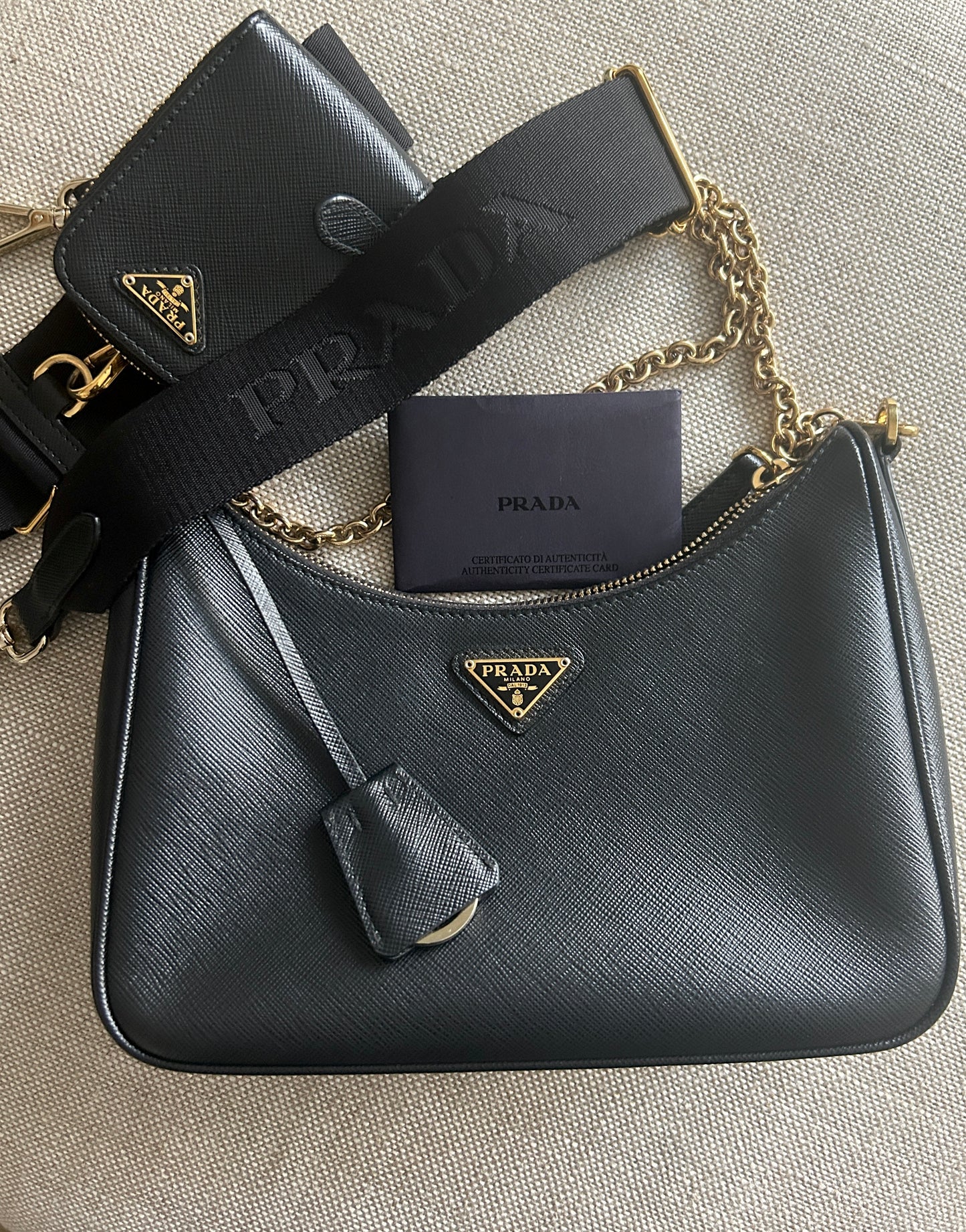 Prada Re-edition Leather Saffiano