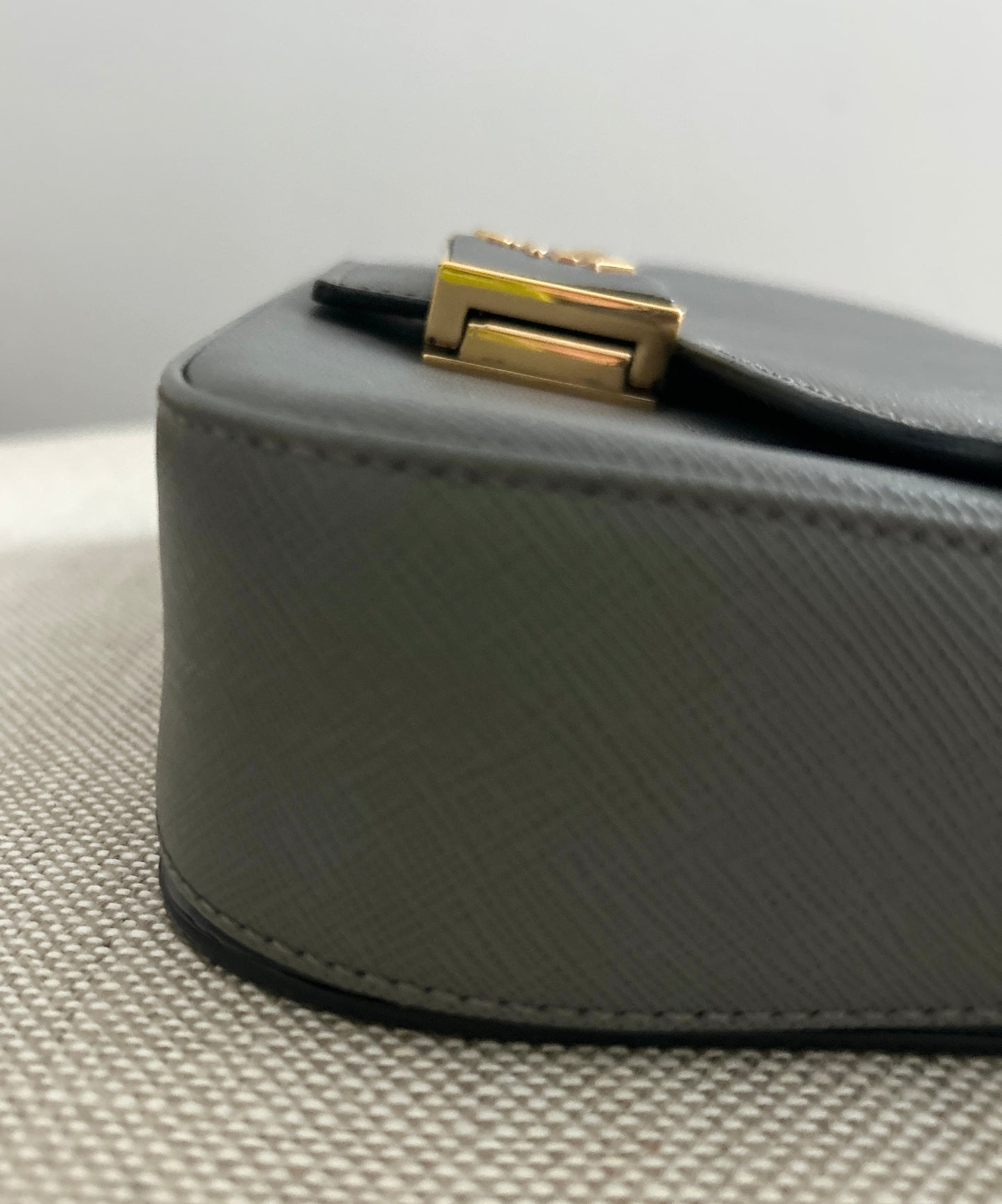 Prada Saffiano Embleme Shoulder Bag